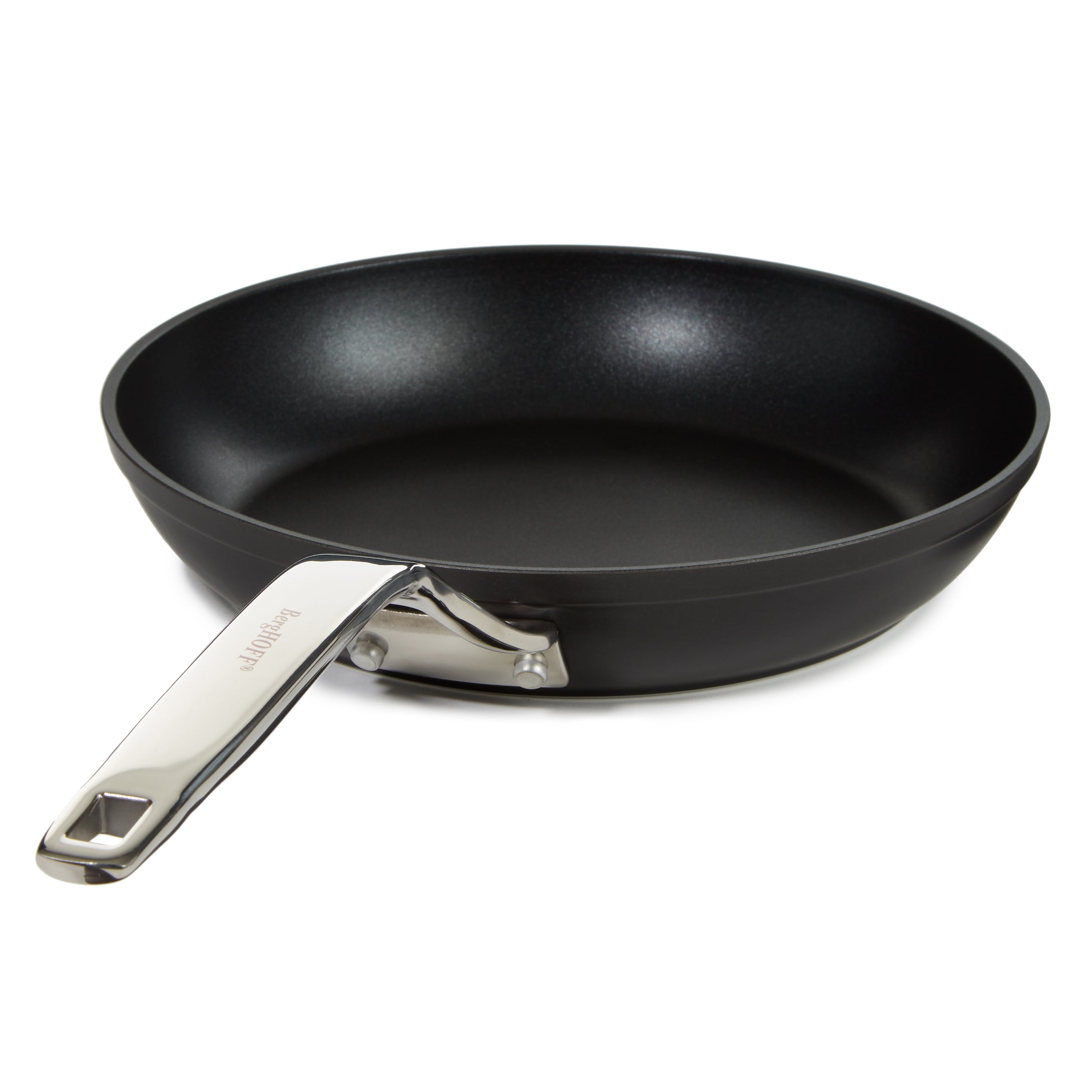 BergHOFF Essentials 5-Piece Nonstick Hard Anodized Cookware Set with Glass Lids - Black | Durable Kitchen Cookware for Frying, Sauteing & Boiling | Perfect for Home Cooking & Professional Chefs