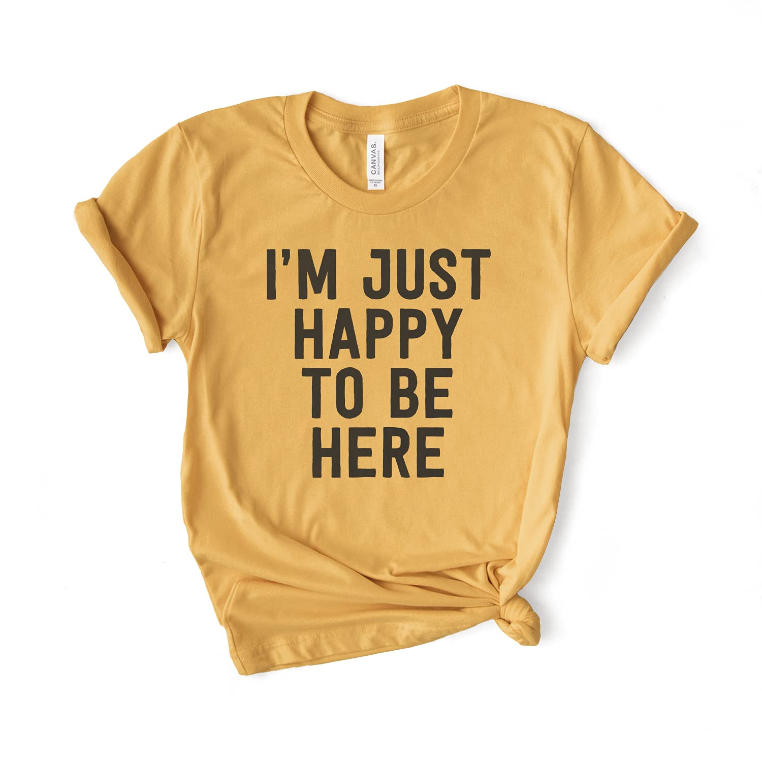 Choose Happy Shirt - Positive Message Unisex T-Shirt with Kindness Quotes - Happy To Be Here & Choose Kind Tee for Everyday Wear, Casual Outfits, and Spreading Positivity