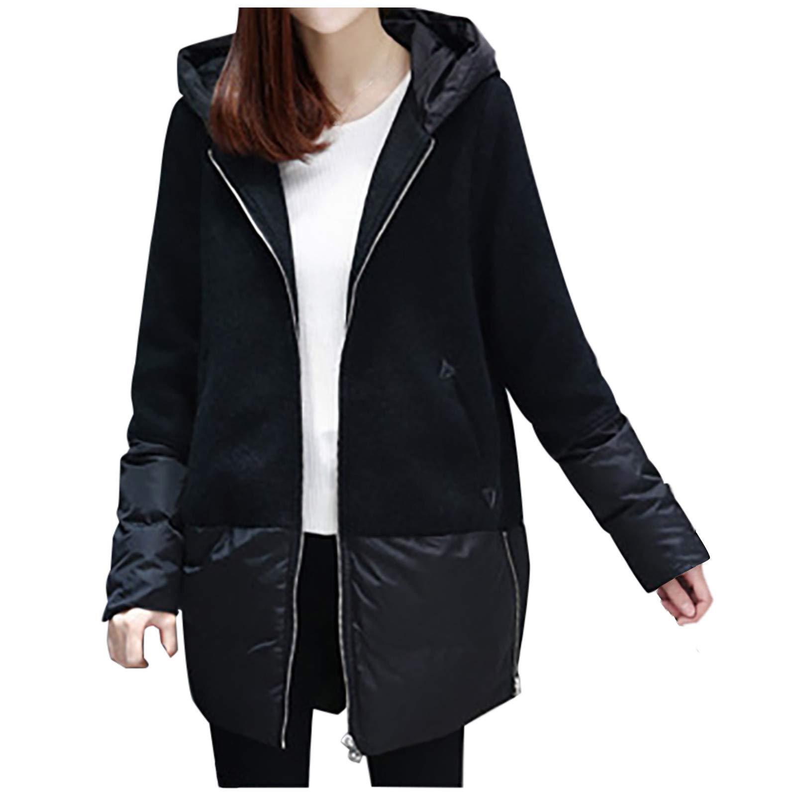 Women's Waterproof Winter Hooded Jacket - Long Sleeve Rain Coat for Cold Weather | Outdoor Hiking, Snow Travel & Daily Commute