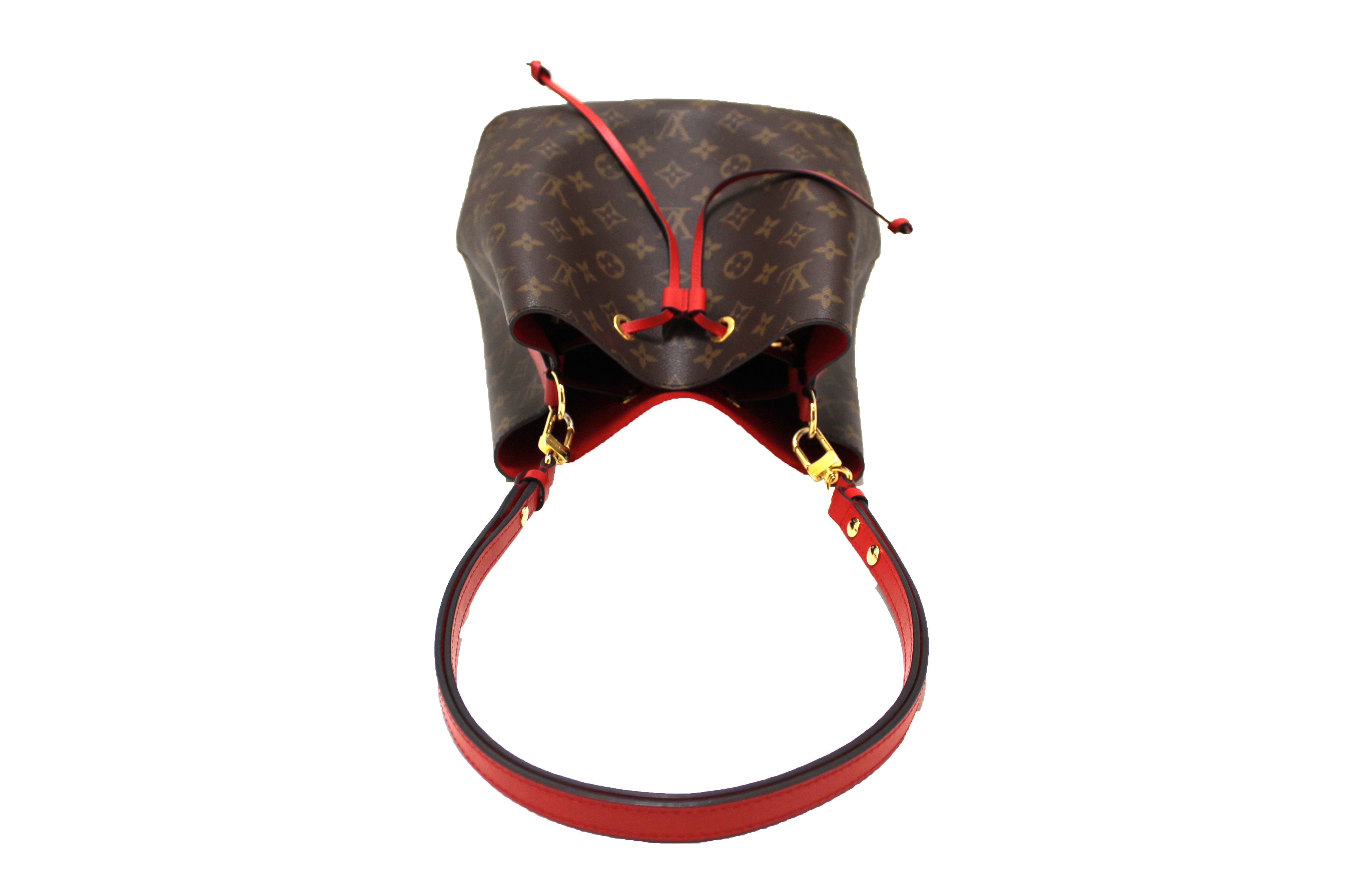 Authentic Louis Vuitton Classic Monogram Red NeoNoe Shoulder Bag for Women | Luxury Designer Handbag | Perfect for Work, Travel & Everyday Use