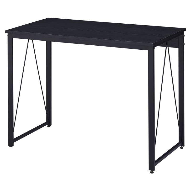 Acme Zaidin Black Wooden Rectangle Writing Desk with Metal Sled Base - Perfect for Home Office, Study Room & Small Spaces