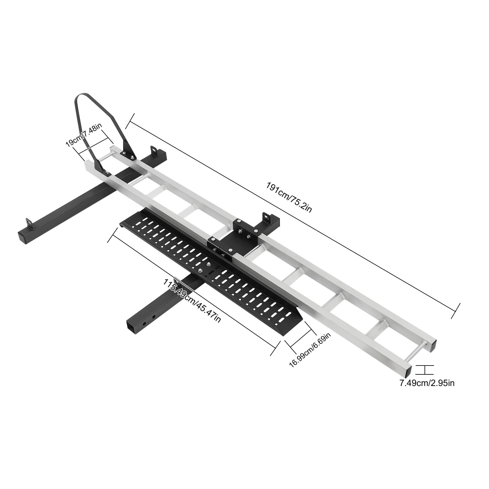 Aluminum Motorcycle Hitch Carrier - 400lbs Capacity for Dirt Bikes & ATVs