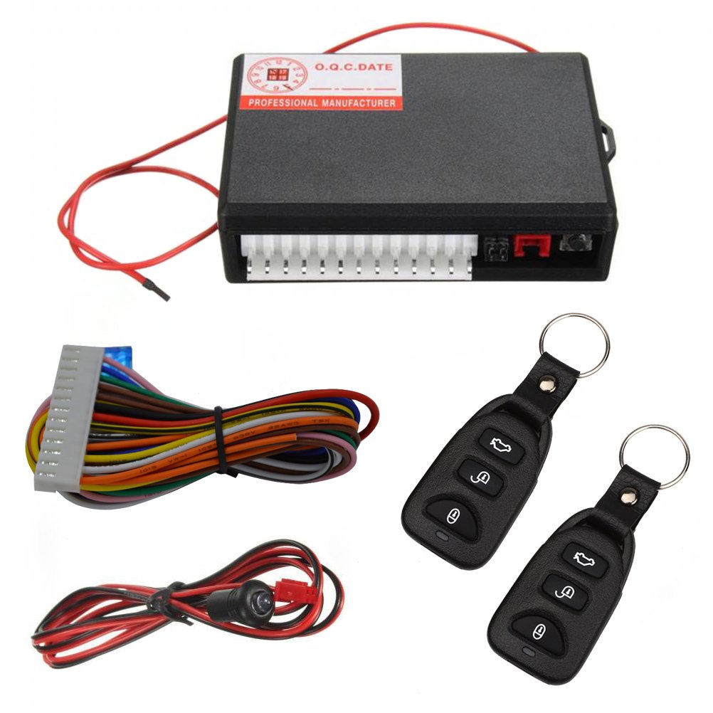 Keyless Entry Car Alarm System with 2 Remotes - Auto Remote Central Locking Kit for Vehicle Security | Easy Installation for Sedans, SUVs & Trucks