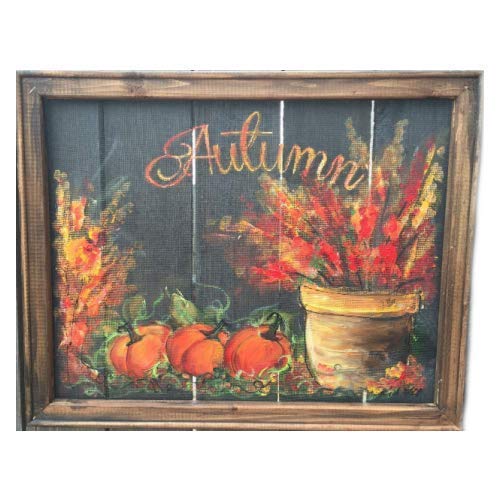 Hand Painted Fall Art Window Screen - Unique Autumn Decor Made to Order | Perfect for Seasonal Home Decoration & Gifts