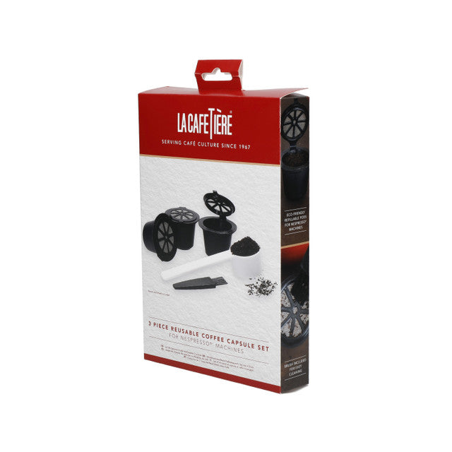 Reusable Nespresso™️ Compatible Coffee Pods - 3 Pack for Eco-Friendly & Cost-Saving Brewing at Home or Office