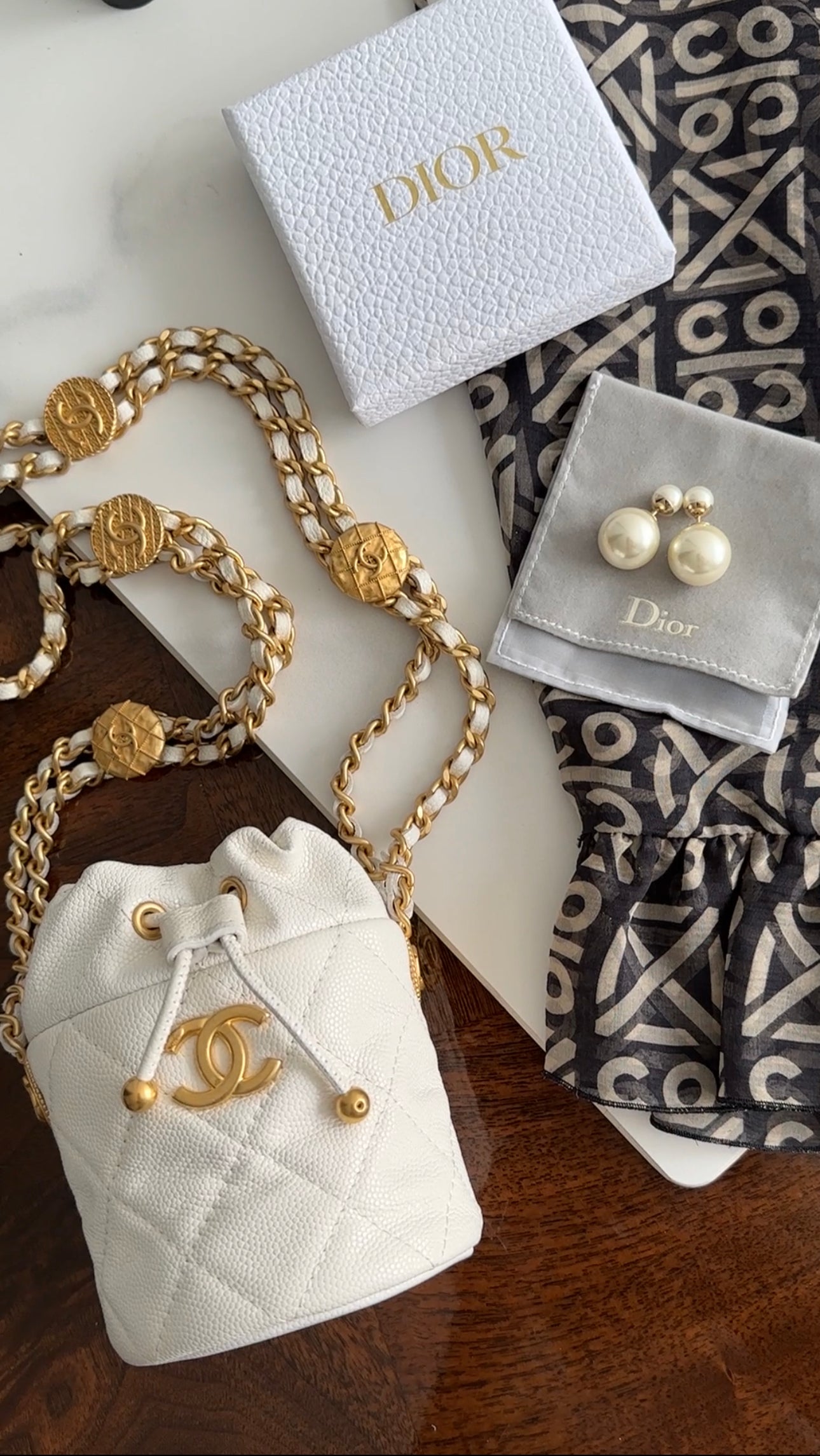 Christian Dior Tribales Faux Pearl Earrings - Elegant Fashion Jewelry for Women | Perfect for Weddings, Parties & Special Occasions