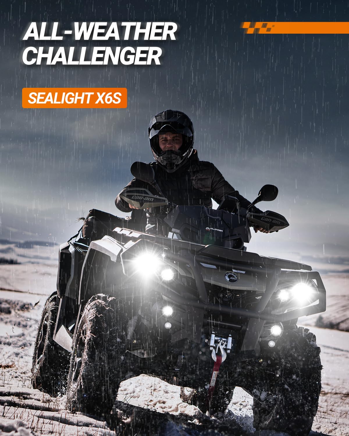 SEALIGHT X6S 9012/HIR2 LED Headlight Bulbs - 40,000LM 6000K Cool White Super Bright Fog Lights with 25,000RPM Cooling Fan - 1:1 OEM Design - Plug & Play - Pack of 2 - Perfect for Trucks, SUVs, and Off-Road Vehicles