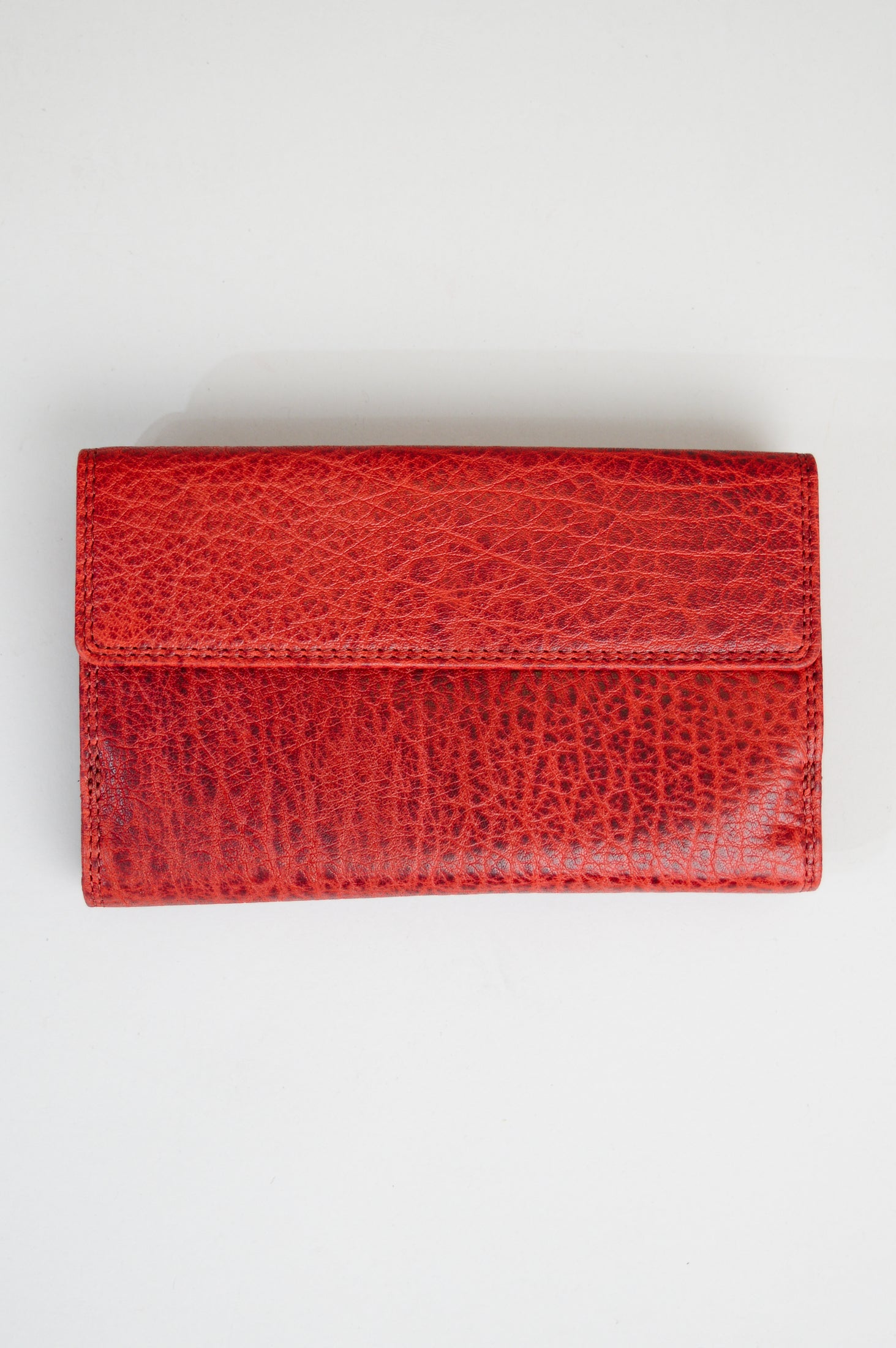 Adrian Klis 101 Genuine Leather Women's Wallet - Red - Stylish & Durable Ladies Wallet for Everyday Use, Travel & Gift Giving