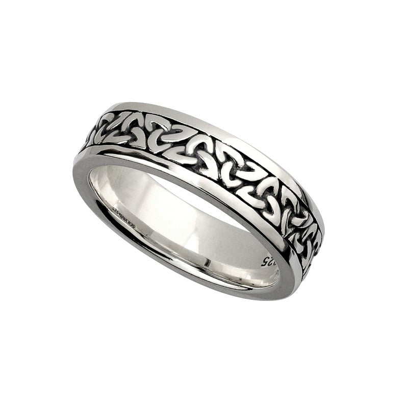 Sterling Silver Oxidized Trinity Ring for Women - Elegant Stackable Jewelry for Everyday Wear, Gifts & Special Occasions