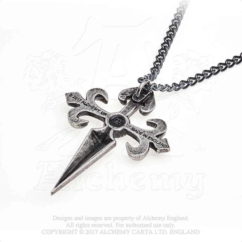 Santiago Cross Pendant Necklace - Handcrafted Pewter Religious Jewelry for Men & Women - Perfect for Gifts, Baptism, Confirmation & Everyday Wear