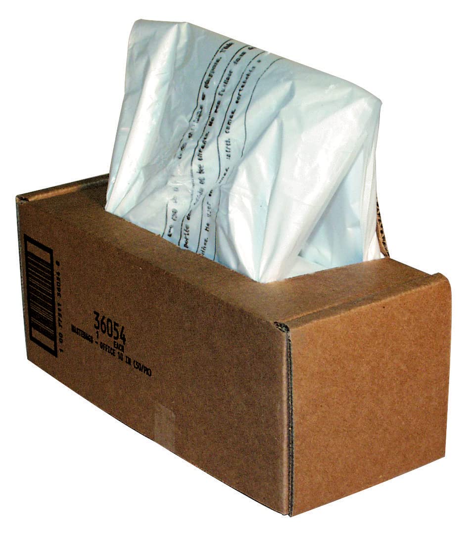 Fellowes Powershred Shredder Bags for 125/225/2250 Series - 50 Pack with Ties (36054) | Compatible Replacement Bags for Office & Home Document Shredding