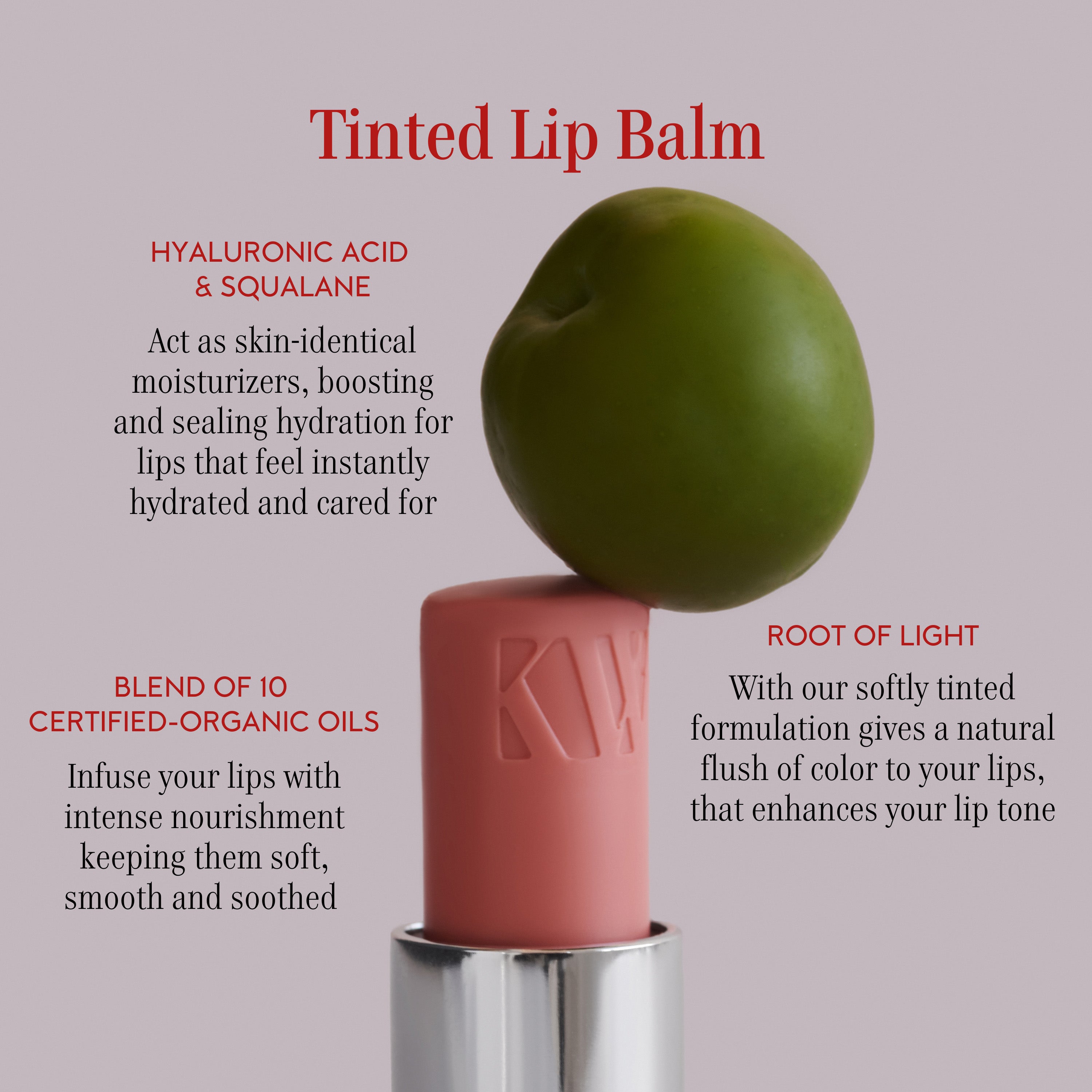 KW Red Tinted Lip Balm - Moisturizing & Natural Color for Dry Lips - Perfect for Daily Use, Makeup, and On-the-Go Hydration