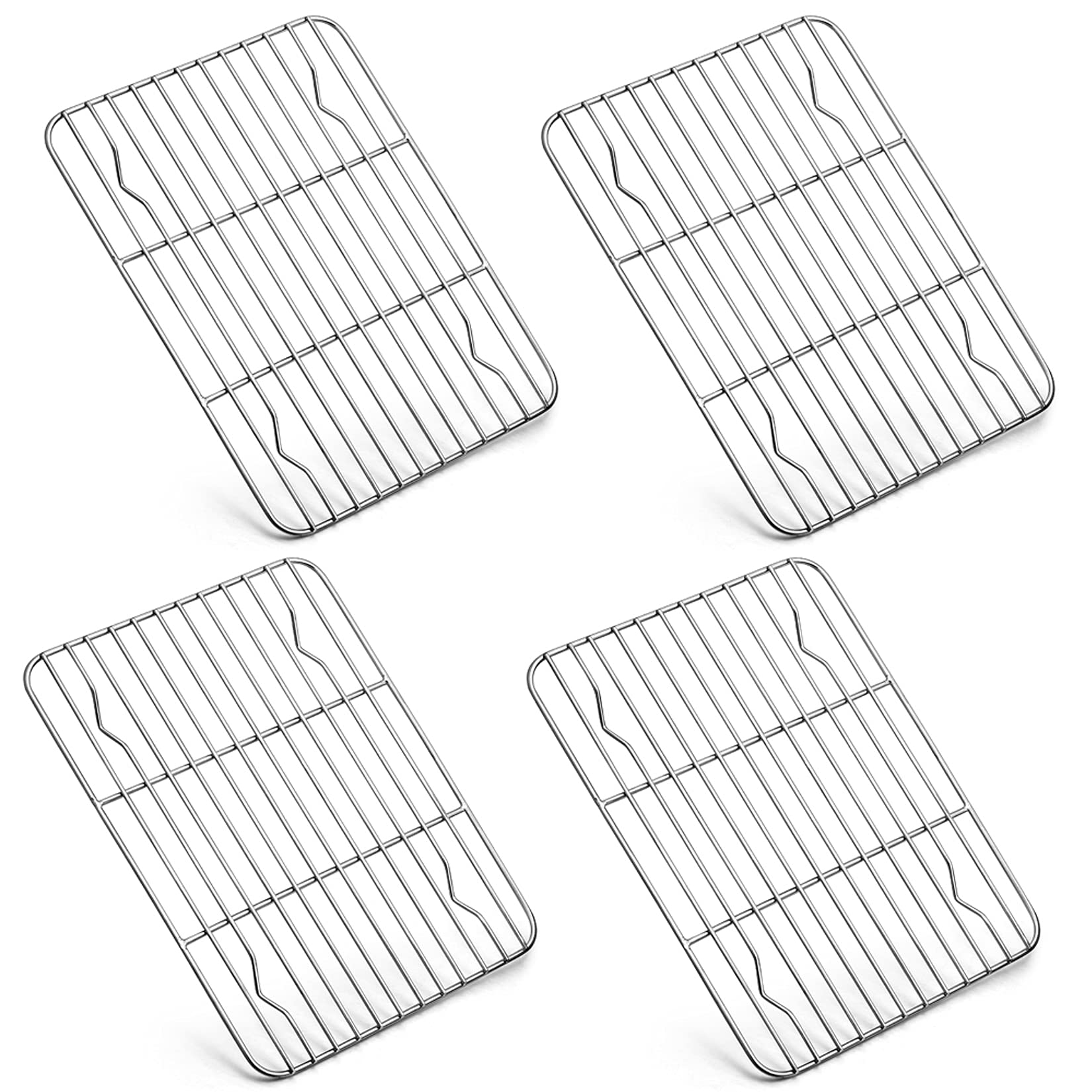 P&P CHEF 4-Piece Stainless Steel Mini Baking Cooling Rack Set - 8.6