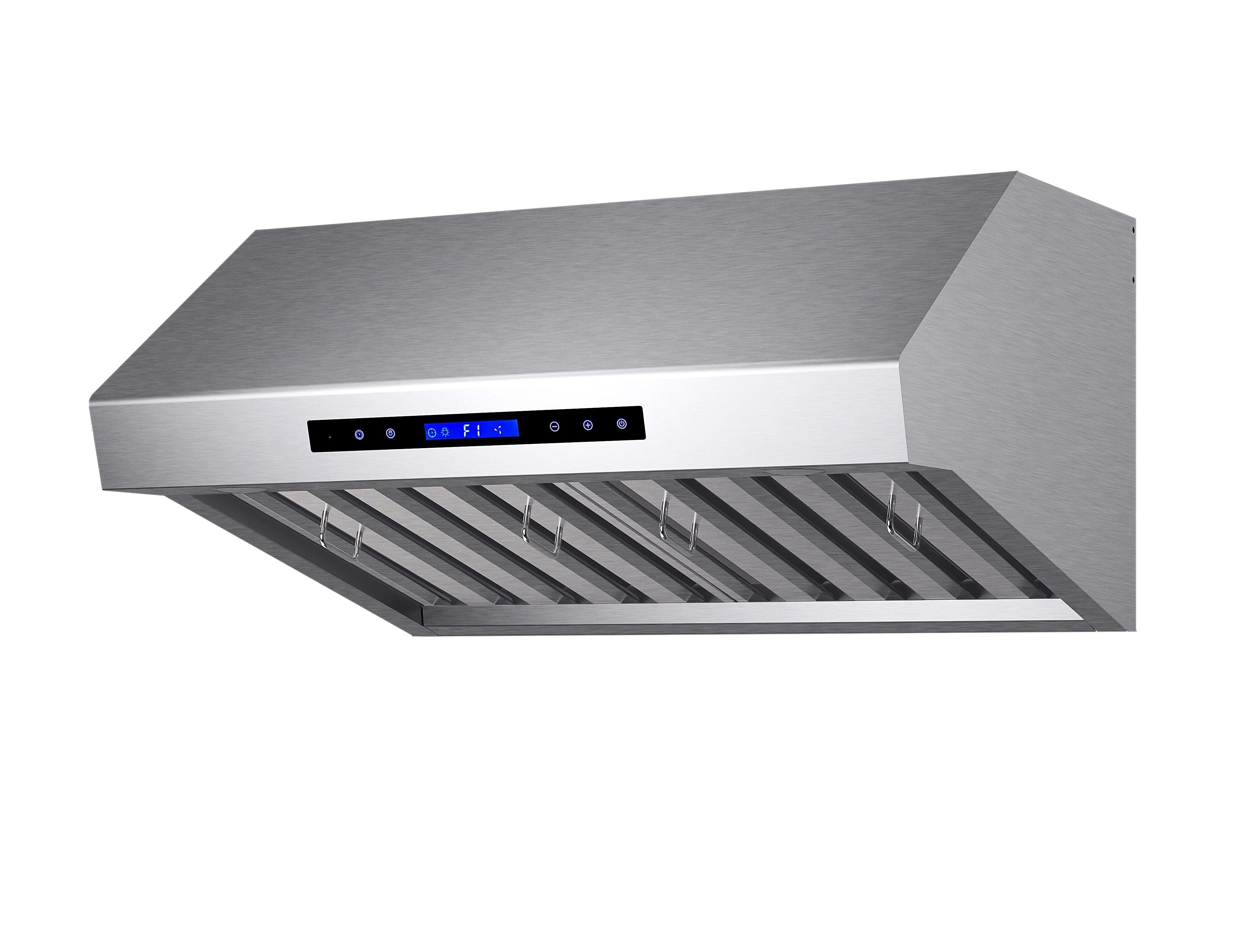 Forno 30'' 500 CFM Stainless Steel Wall Mount Range Hood - FRHWM5030 - Powerful Kitchen Ventilation for Smoke & Odor Removal - Perfect for Home Cooking & Grilling