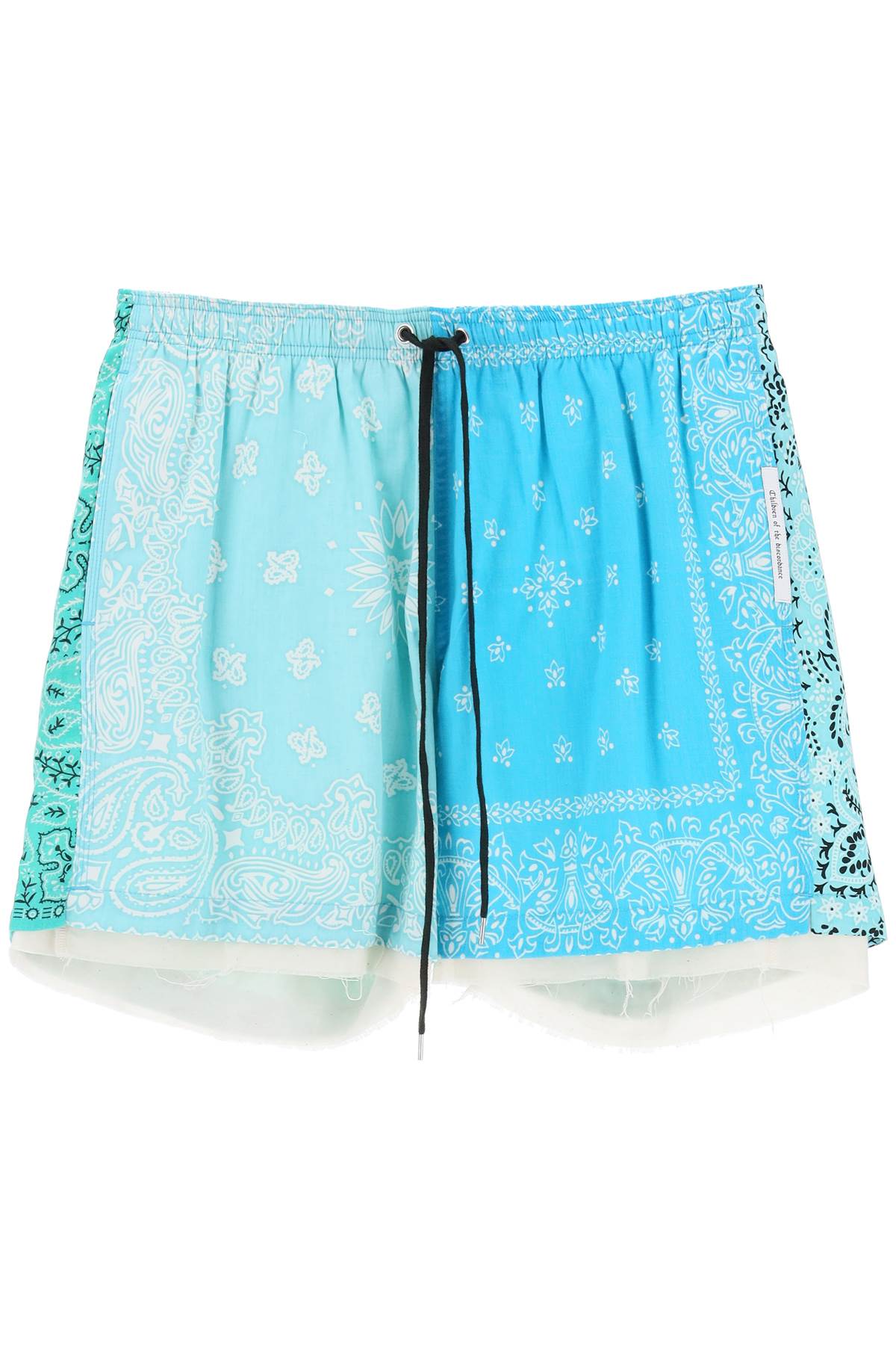 Children of the Discordance Patchwork Bandana Shorts for Men - Stylish Streetwear Short Pants for Summer Casual Outfits and Music Festivals