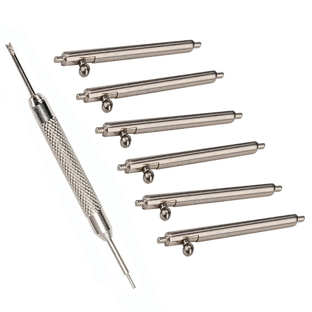 Olytop 19mm Quick Release Spring Bars Watch Pins - 6PCS Stainless Steel Replacement Band Pins for 19mm Watch Straps (1.5mm Diameter) + Spring Bar Tool - Perfect for Watch Repair & Band Replacement