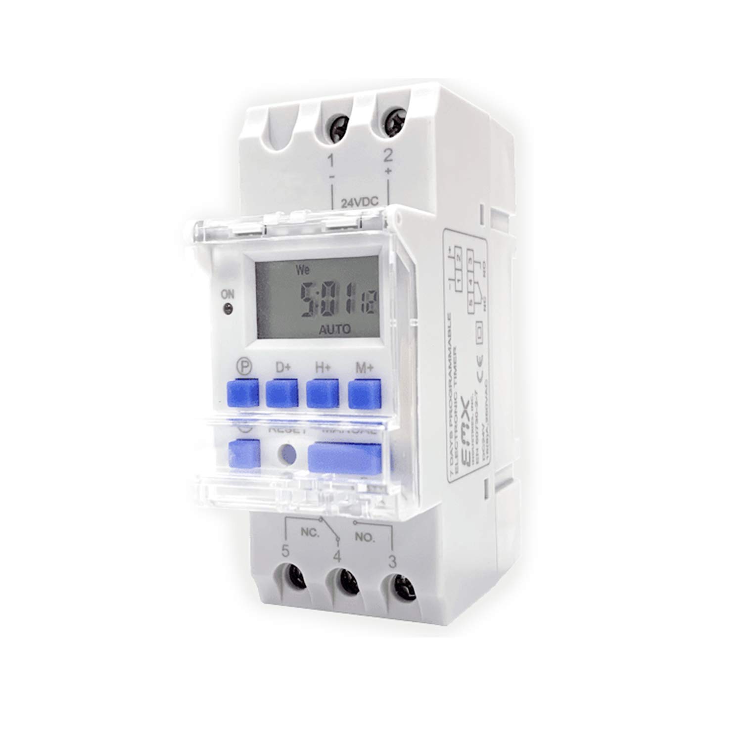 EMX TIMER PTM 120V Programmable Gate Timer for Electric Strike & Magnetic Locks - 24/7 Electronic Door Lock Timer for Home & Commercial Security Systems