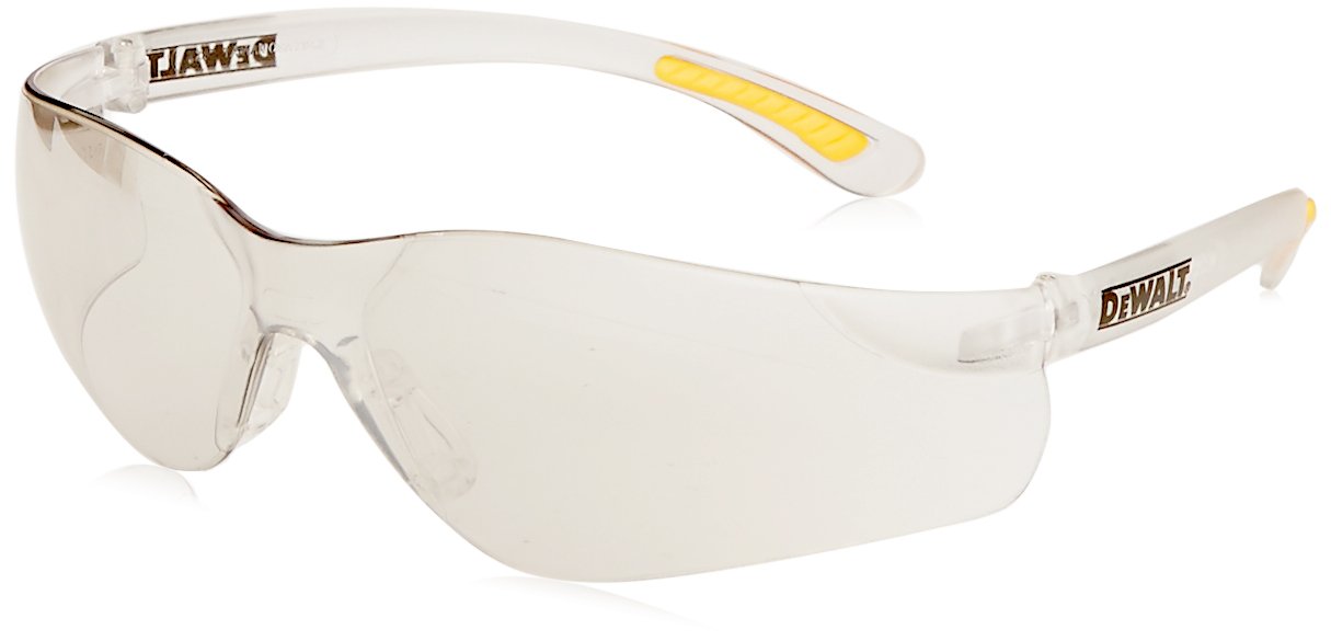 DEWALT Contractor Pro Safety Glasses - ANSI Z87.1 Certified, Clear Anti-Fog Lens for Indoor & Outdoor Work - Perfect for Construction, Woodworking, and DIY Projects