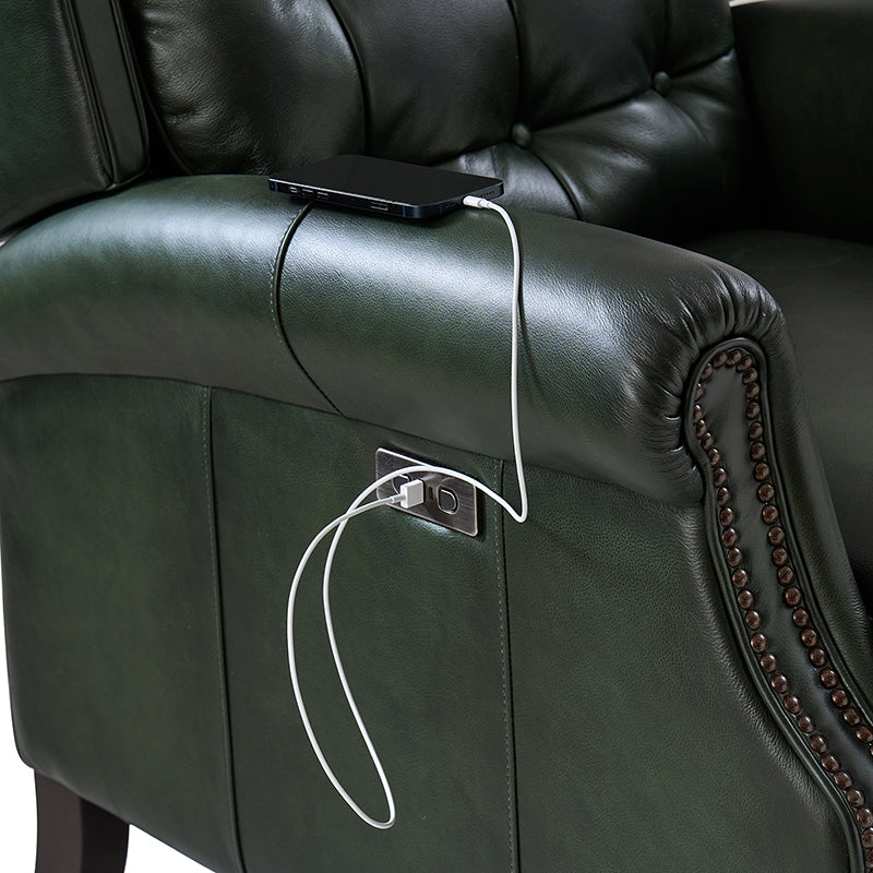 Premium Ruben Buttery Soft Leather Power Recliner Chair - Ergonomic Living Room Furniture for Relaxing, Watching TV & Napping