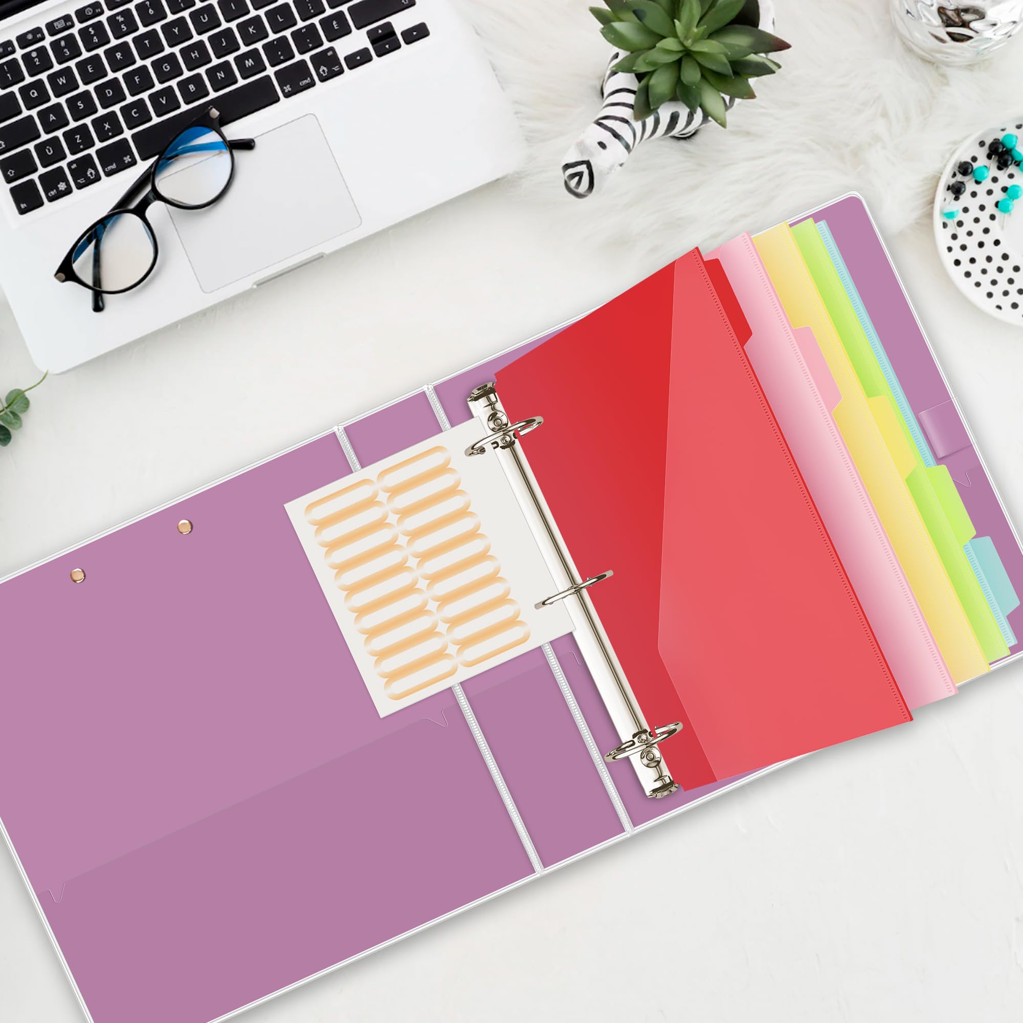 3 Inch 3-Ring Binder with 5-Tab Dividers - Letter Size 11