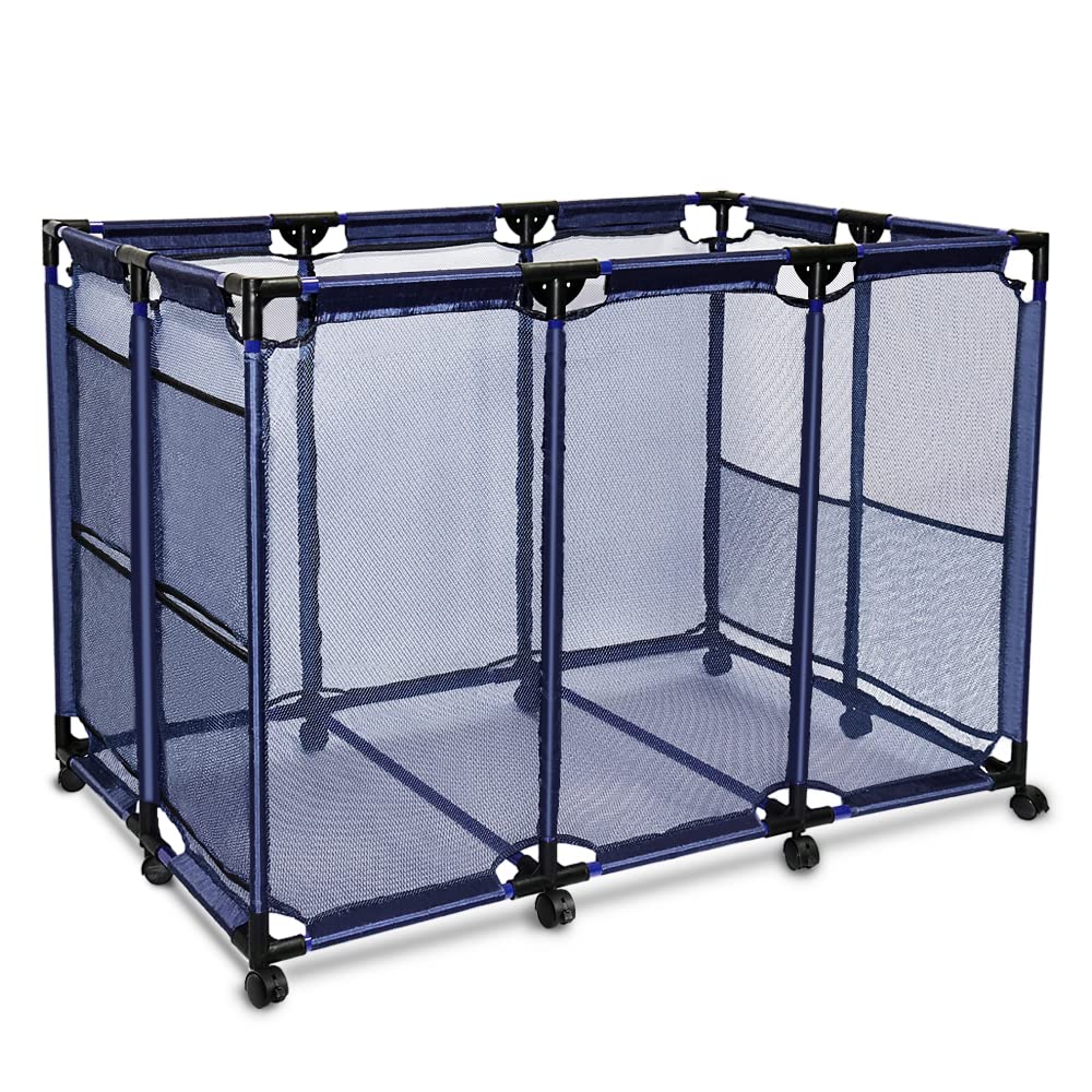 Large Rolling Pool Storage Cart Organizer with 3 Nylon Mesh Baskets - 50