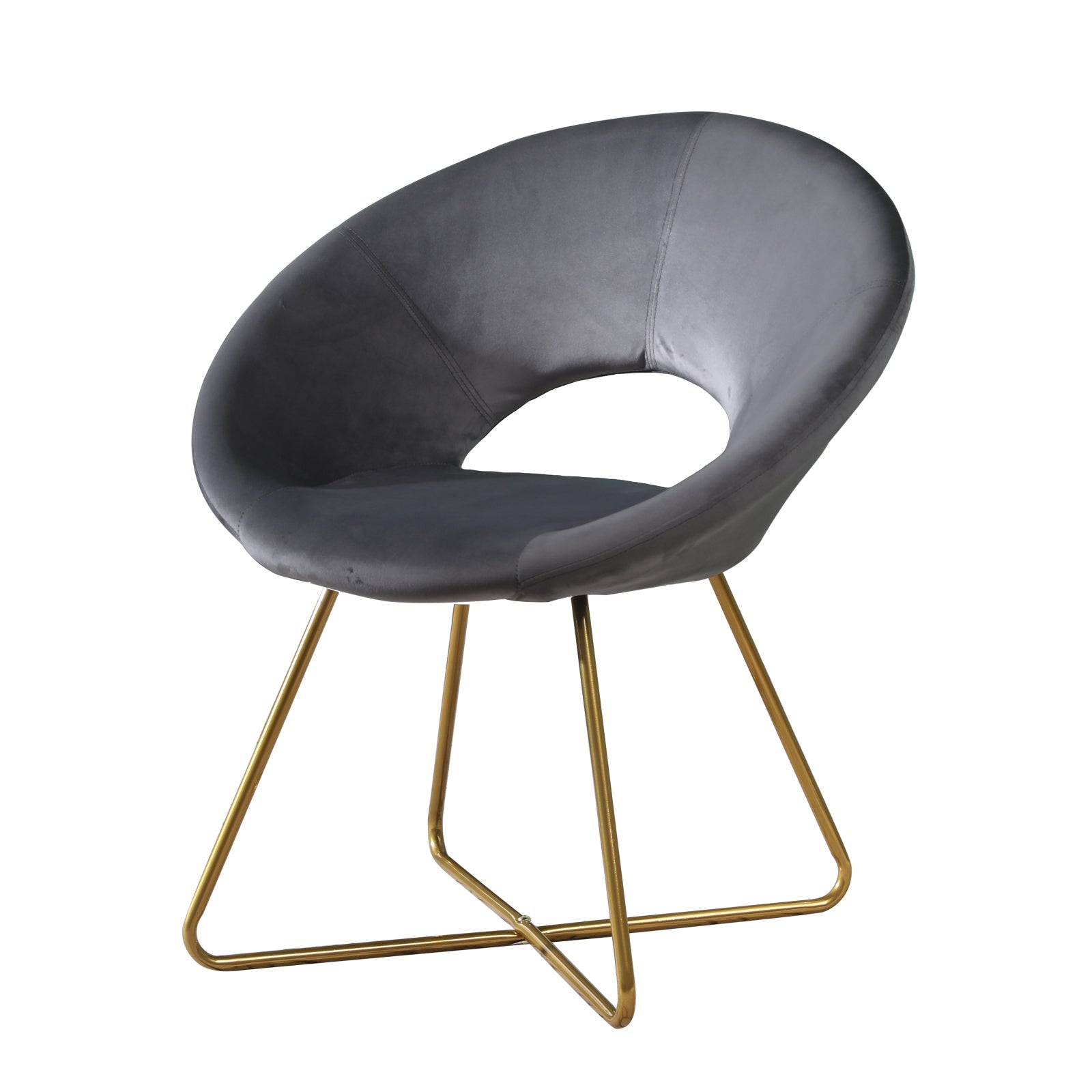Roundhill Furniture Slatina Silky Velvet Upholstered Accent Chair - Modern Velvet Lounge Chair with Solid Wood Legs for Living Room, Bedroom & Office Decor