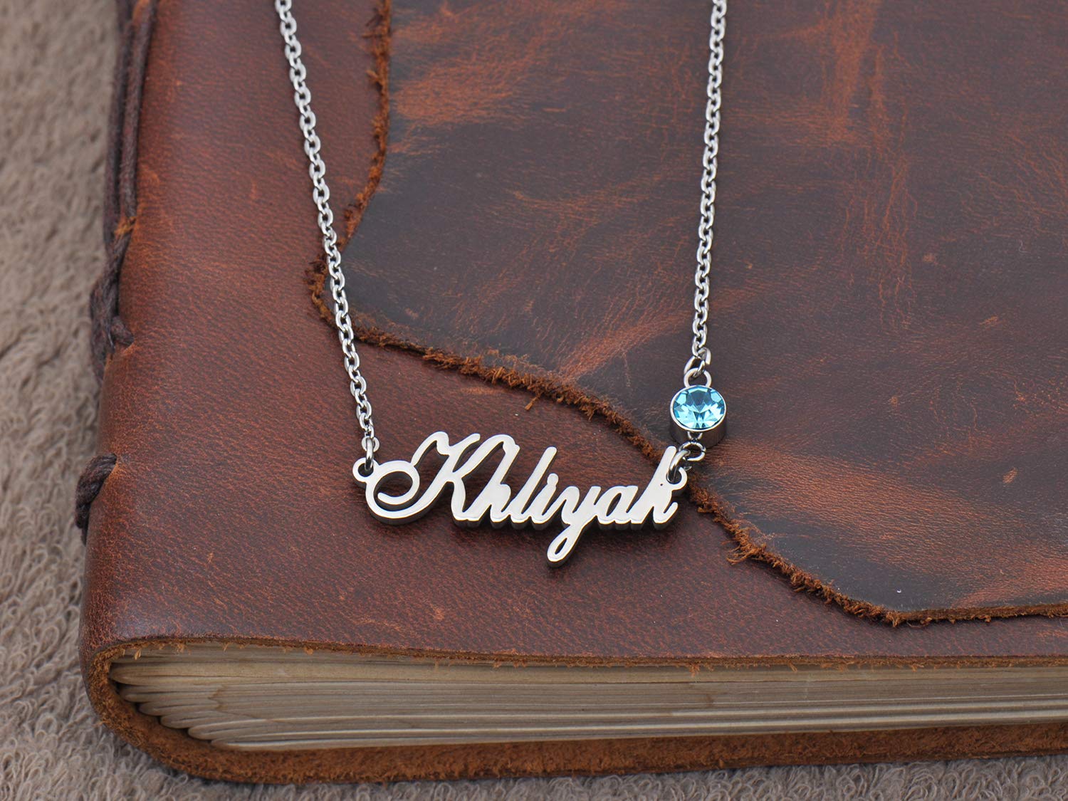 Personalized Family Name Necklace with Birthstones - Sterling Silver & 14K Gold Plated - Perfect for Mother's Day, Anniversary & Family Gifts
