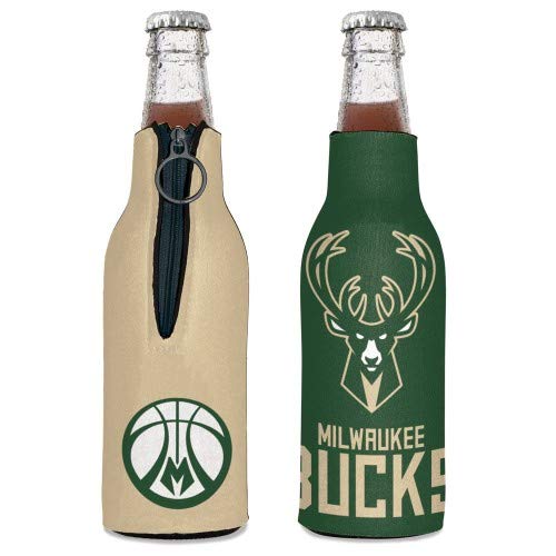 Wincraft NBA Milwaukee Bucks Insulated Bottle Cooler - Official Team Colors, One Size - Perfect for Game Day, Tailgating & Outdoor Activities