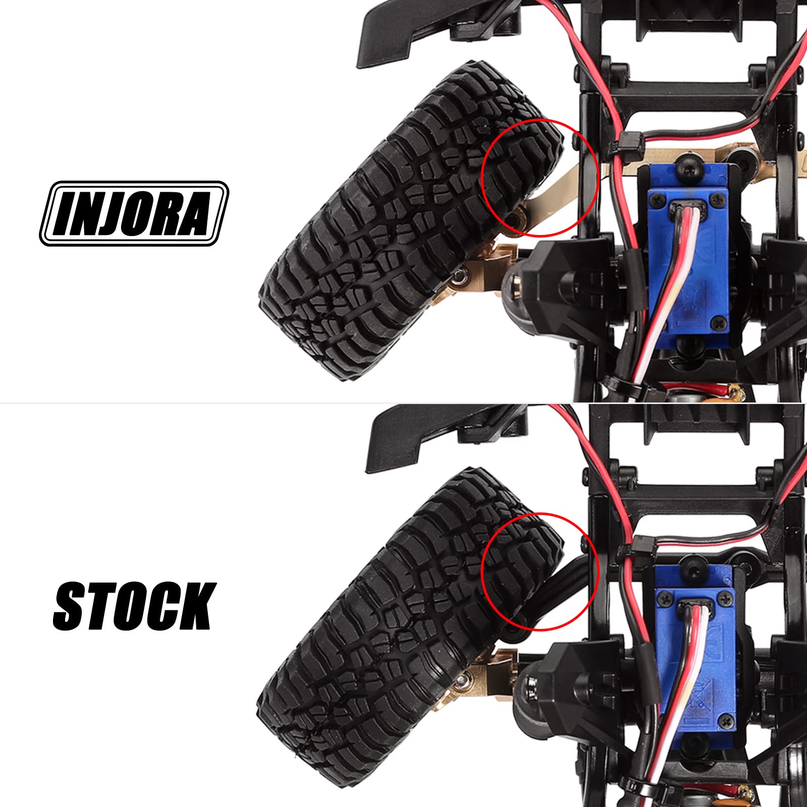 INJORA Brass Steering Link Upgrade Kit for TRX4M 1/18 Scale RC Crawler - 12g Heavy Duty Full Clearance Suspension Part - Perfect for Off-Road Crawling & Trail Performance Enhancement