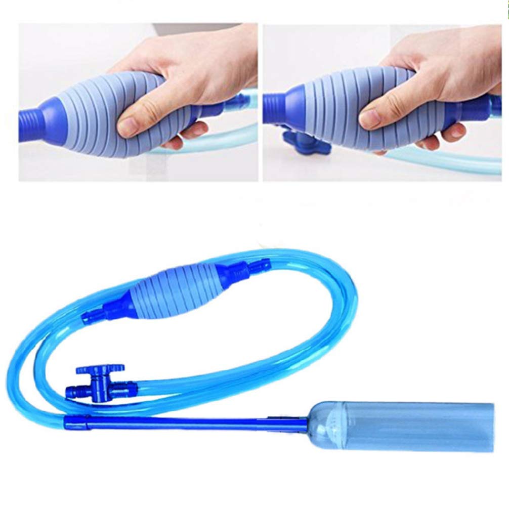 POPETPOP Aquarium Gravel Cleaner - Siphon Pump for Fish Tank Water Changer, Efficient Aquarium Cleaning Tool for Water Changes & Substrate Maintenance - Perfect for Freshwater & Saltwater Tanks