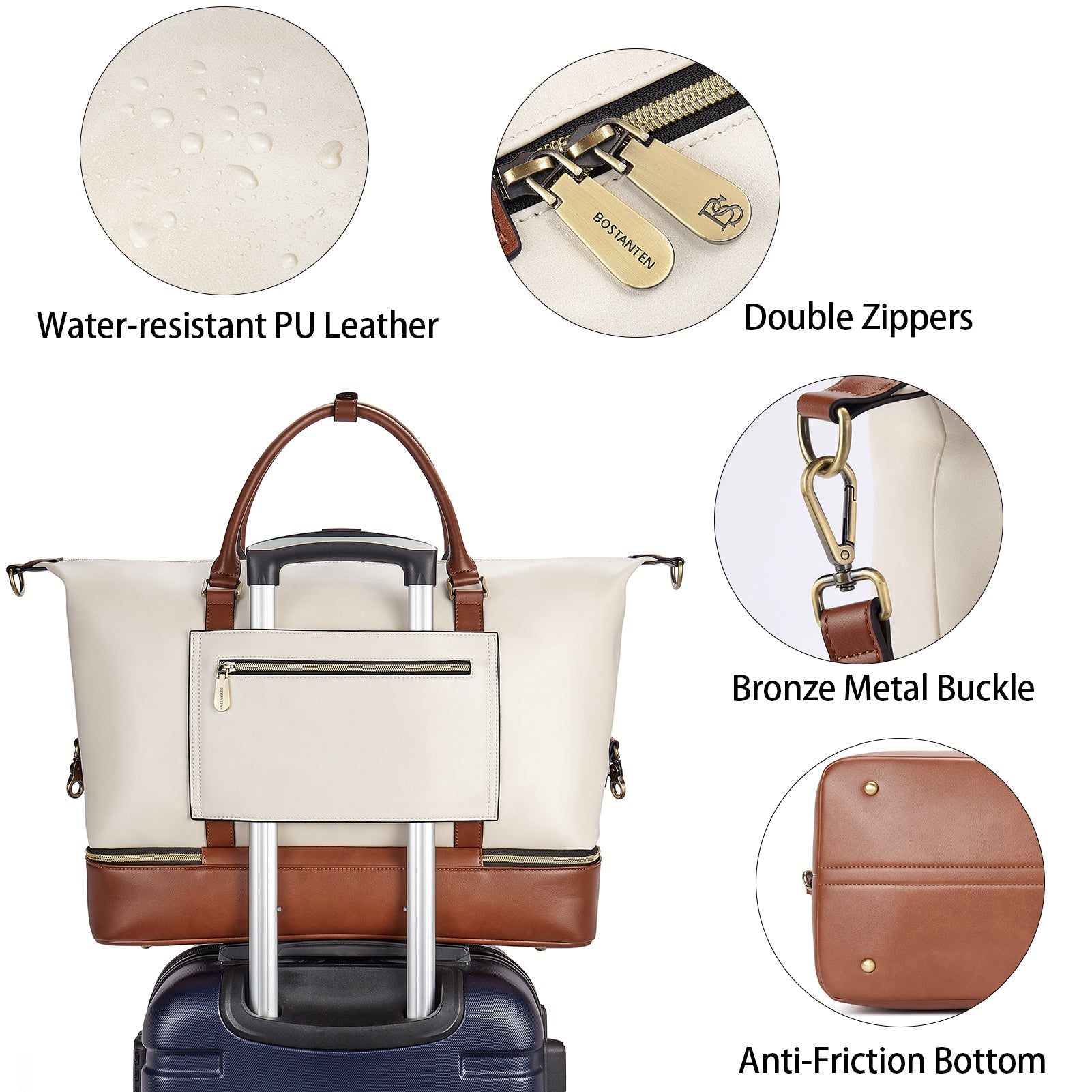 Premium Judea Leather Weekender Bag - Durable & Stylish Carry-On for Travel, Gym, or Weekend Getaways | Perfect for Business Trips & Vacation