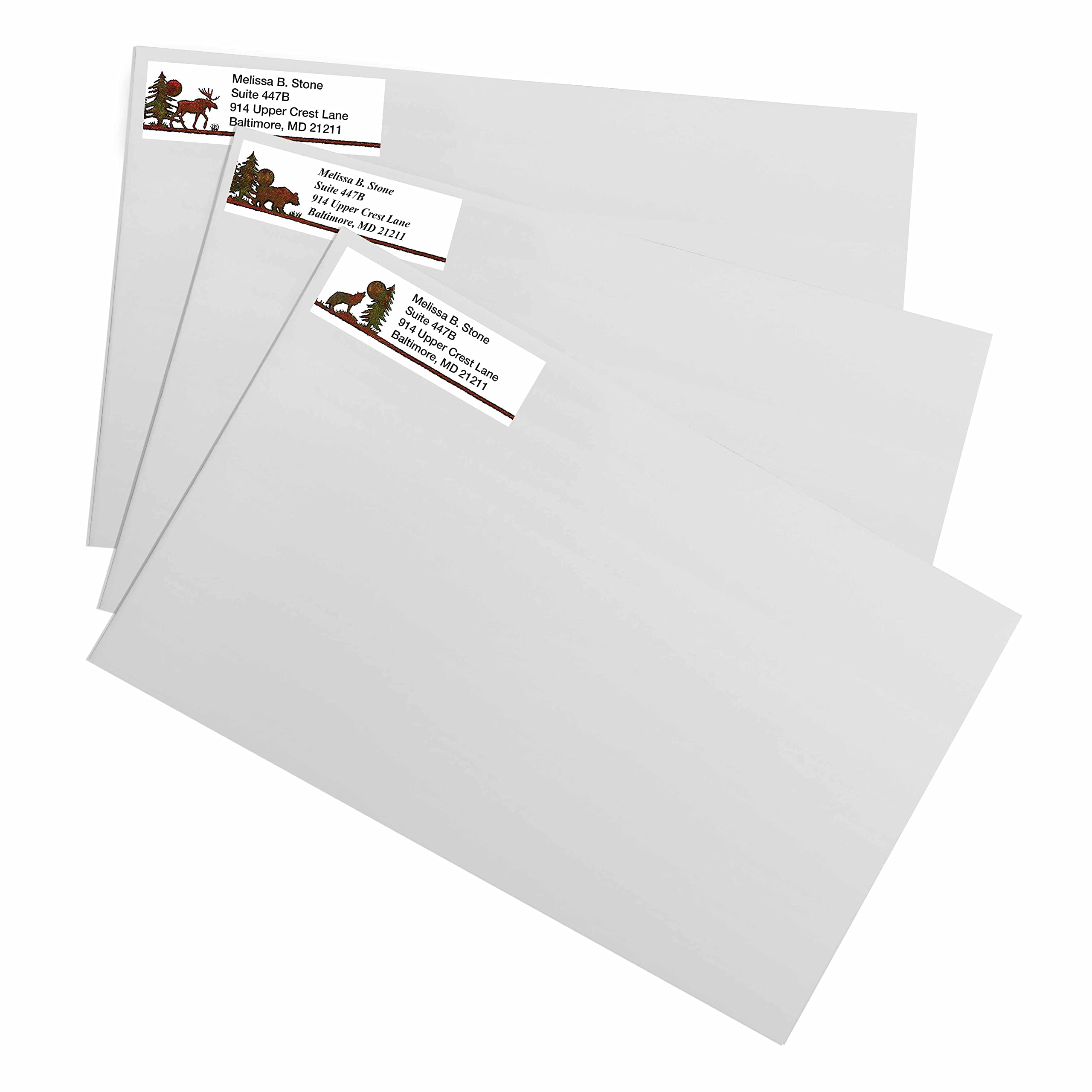 Country Lodge Landscape Assorted Sheeted Address Labels - Self-Adhesive Mailing Stickers for Envelopes, Packages & Invitations - Perfect for Home, Office & Wedding Use