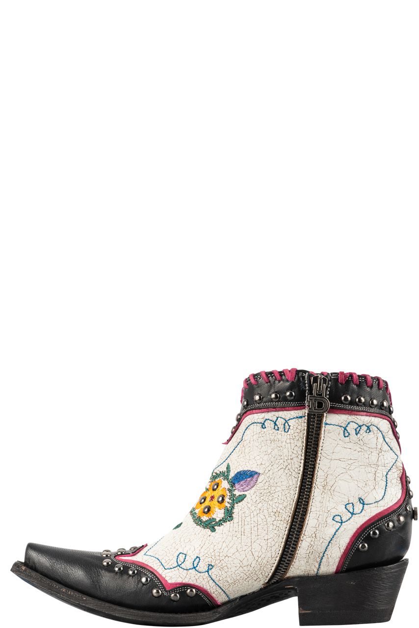 Double D Ranch by Old Gringo Women's Leather Mexicali Cowgirl Boots - Black/Taupe Western Boots for Women | Perfect for Country Dancing, Rodeos & Western Fashion