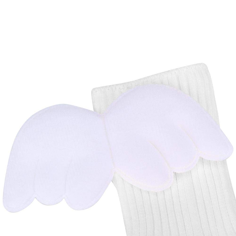 1 Pair Baby Girls Socks with Angel Wings & Ruffles - Soft Knee High Leg Warmers for Infants & Toddlers - Perfect for Winter Warmth, Photoshoots & Special Occasions
