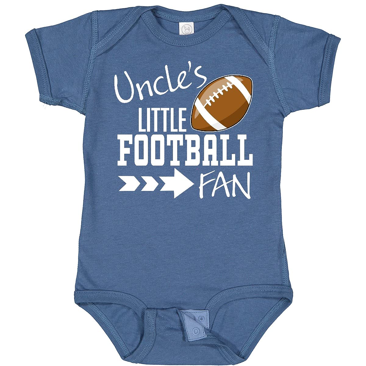 Inktastic Uncle's Little Football Fan Baby Bodysuit - Cute Infant Onesie for Game Day, Baby Shower & Family Photos | Soft Cotton Football-Themed Outfit for Newborns & Toddlers