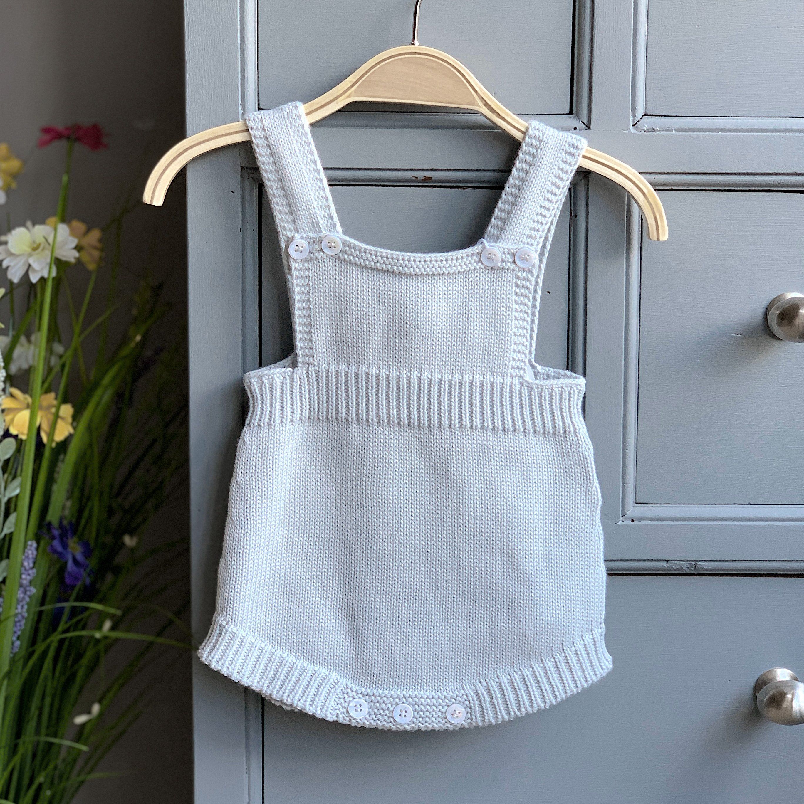 Glacier Grey Knitted Dungaree Romper - Women's Stylish Jumpsuit for Casual Outings & Weekend Brunch