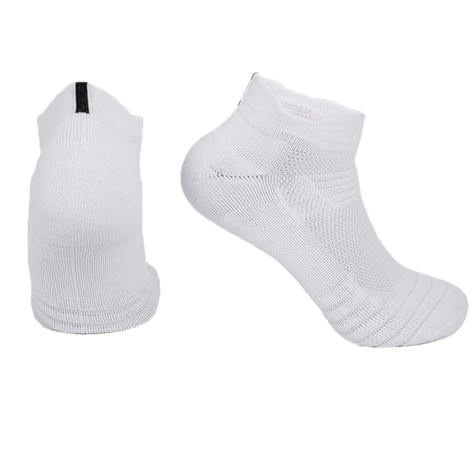 Breathable Cotton Socks for Men & Women - Soft Cushioned Black Casual Socks with Anti-Slip Towel Bottom | Perfect for Daily Wear, Sports & Lounge