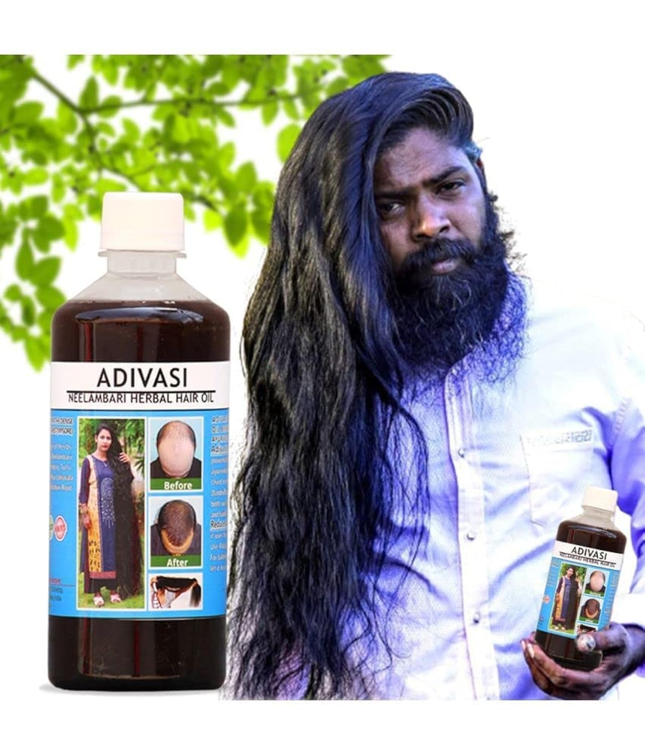Mamordica Adiwasi Pure Ayurvedic Hair Oil for Hair Growth & Strength - 250ml | Natural Ayurvedic Treatment for Thicker, Healthier Hair | Perfect for Daily Scalp Massage & Hair Care Routine