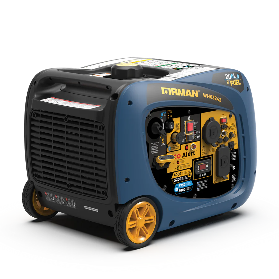 Firman WH03242 3200W/4000W Dual Fuel Inverter Generator - Gas & Propane Powered, 30 Amp, Low THD, Parallel Ready, Electric Start - Perfect for Camping, RV Trips, and Emergency Power Backup