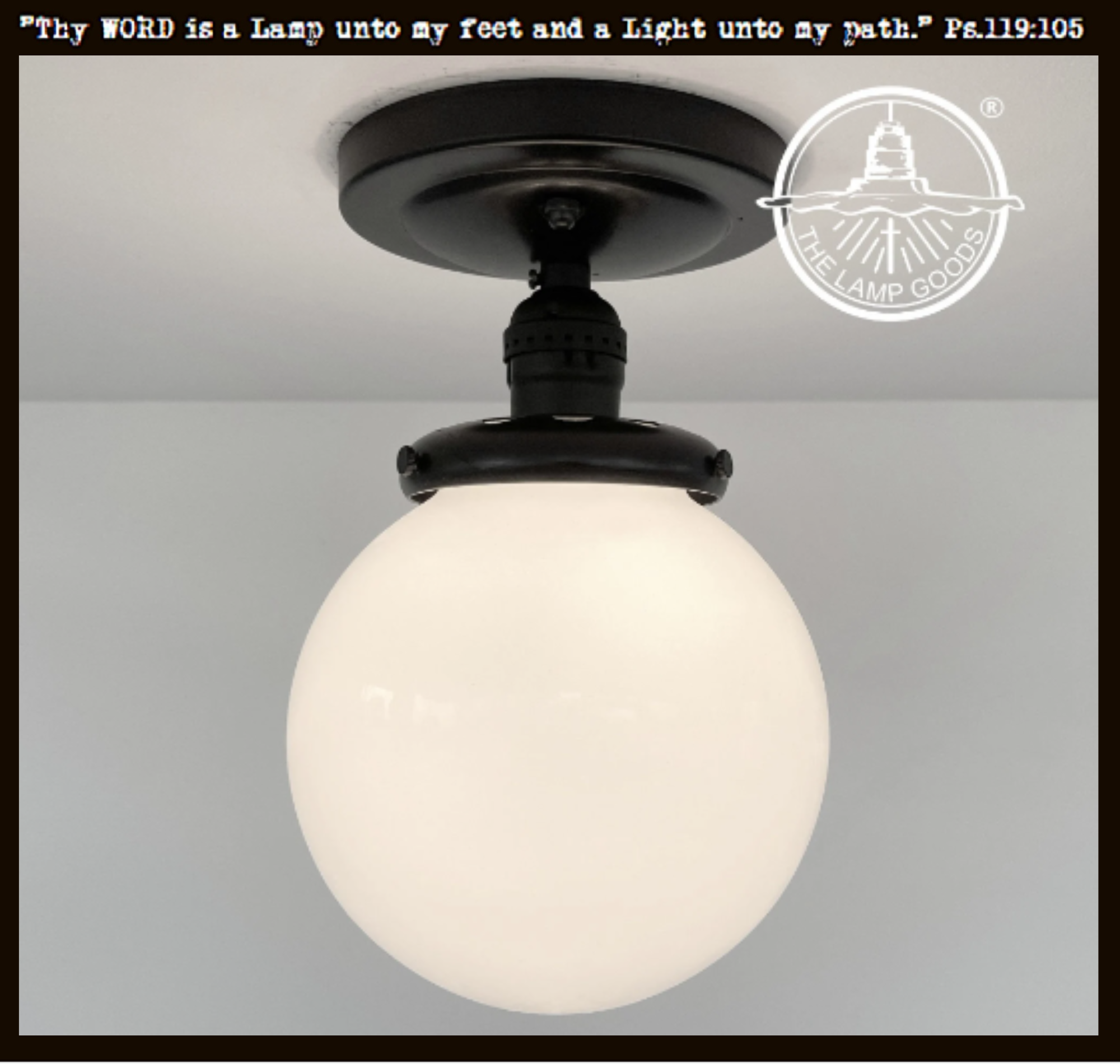 Vintage Globe Ceiling Light Fixture - Schoolhouse Style Pendant Lighting for Kitchen, Dining Room & Bedroom | Energy Efficient LED Bulb Included