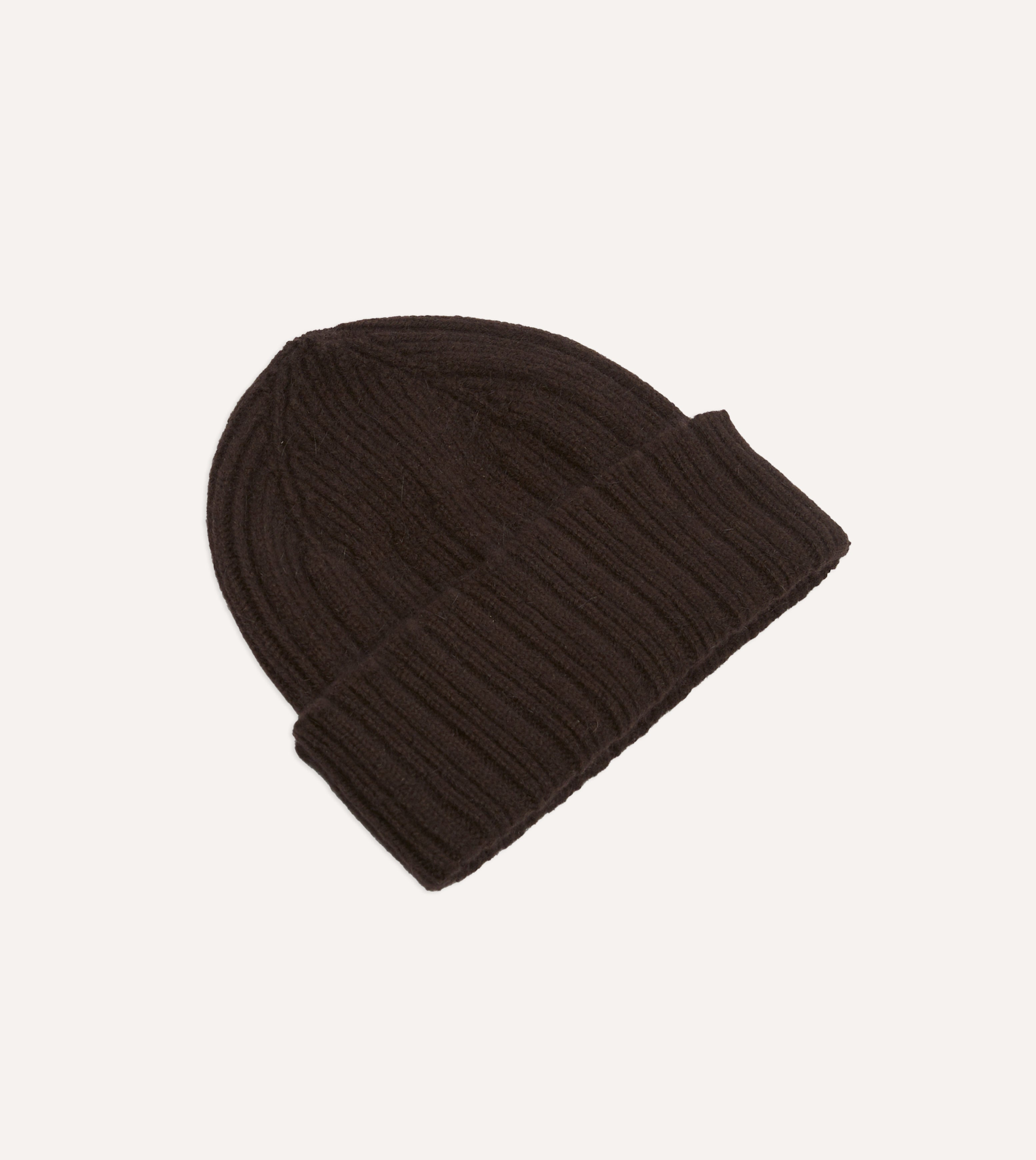 Cozy Brown Angora Lambswool Ribbed Knit Beanie Hat for Women & Men - Winter Warm Wool Cap for Cold Weather, Outdoor Activities & Fashion Accessories