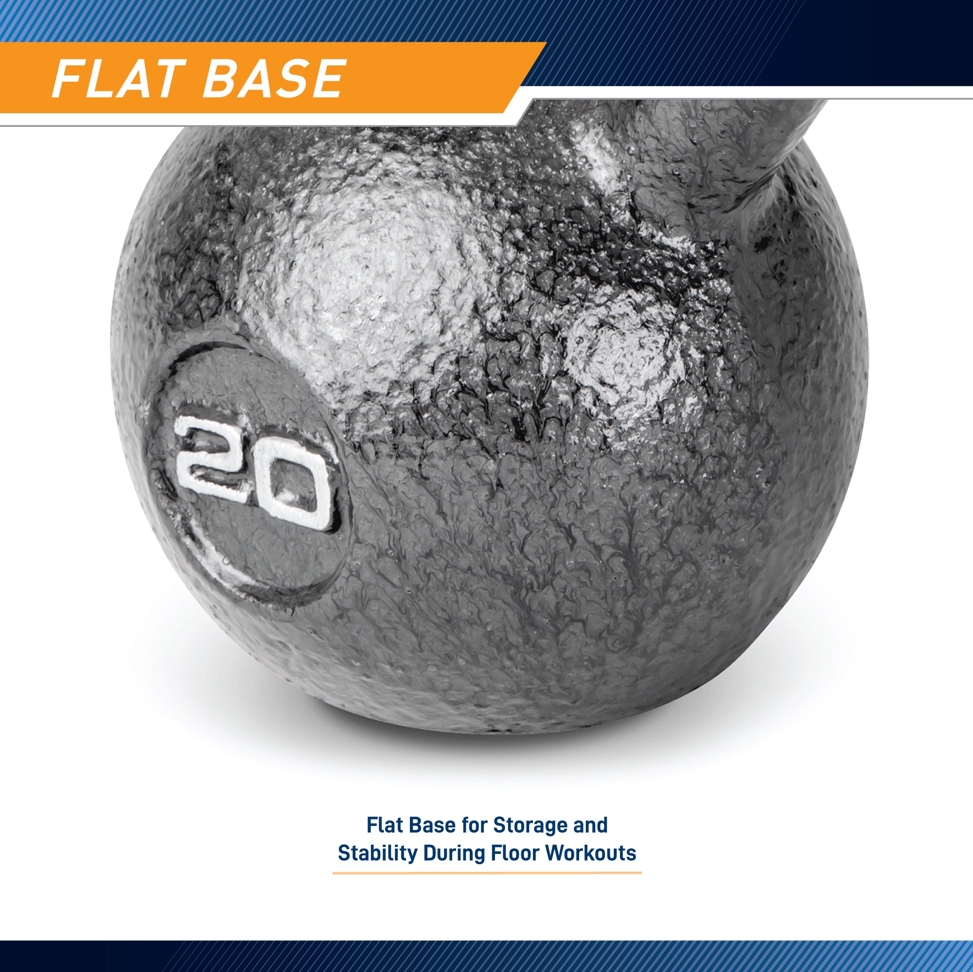 20lb Hammertone Kettlebell - Heavy Duty Cast Iron Home Gym Equipment for Strength Training, CrossFit & Weightlifting | Perfect for Home Workouts & Fitness Studios (HKB 020)