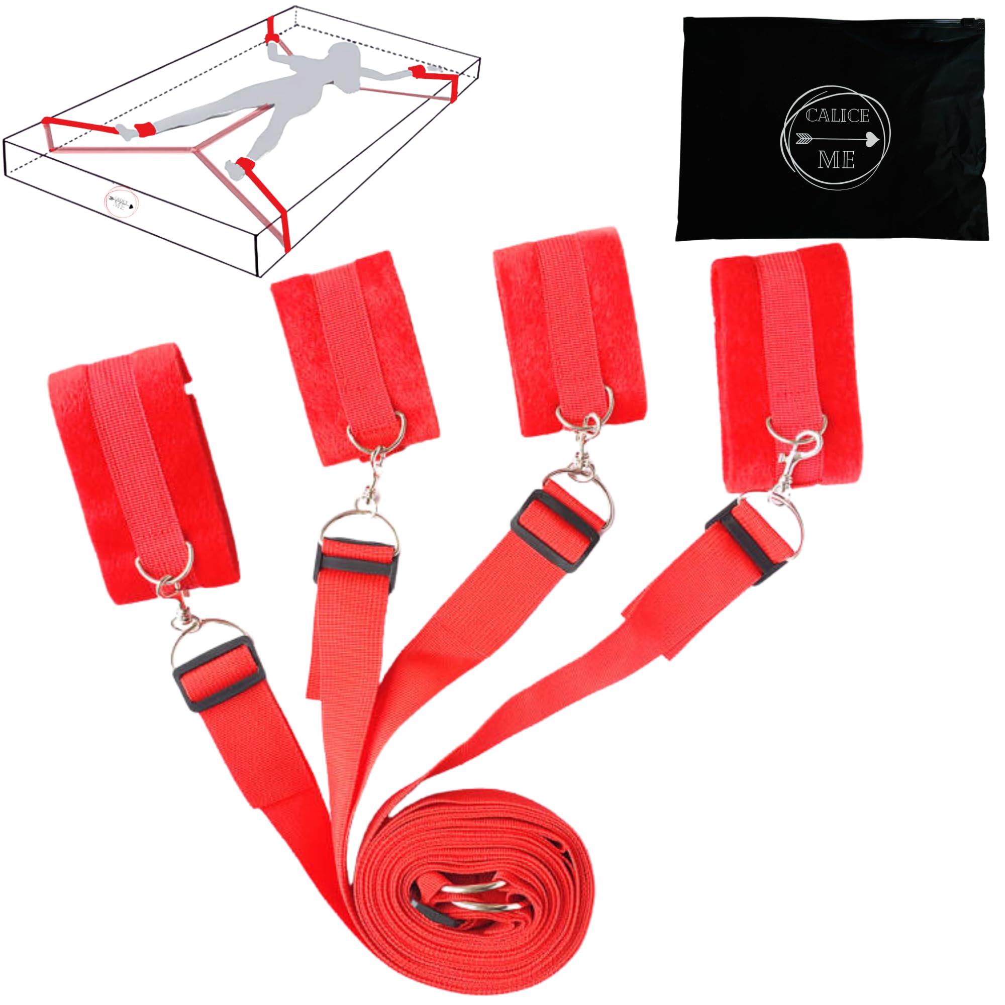 BDSM Bondage Kit - Sexy Handcuffs & Erotic Sex Toys for Couples, Beginners & Advanced - Romantic Bedroom Play for Men & Women - Spice Up Your Love Life with Sensual Adult Games & Naughty Pleasure