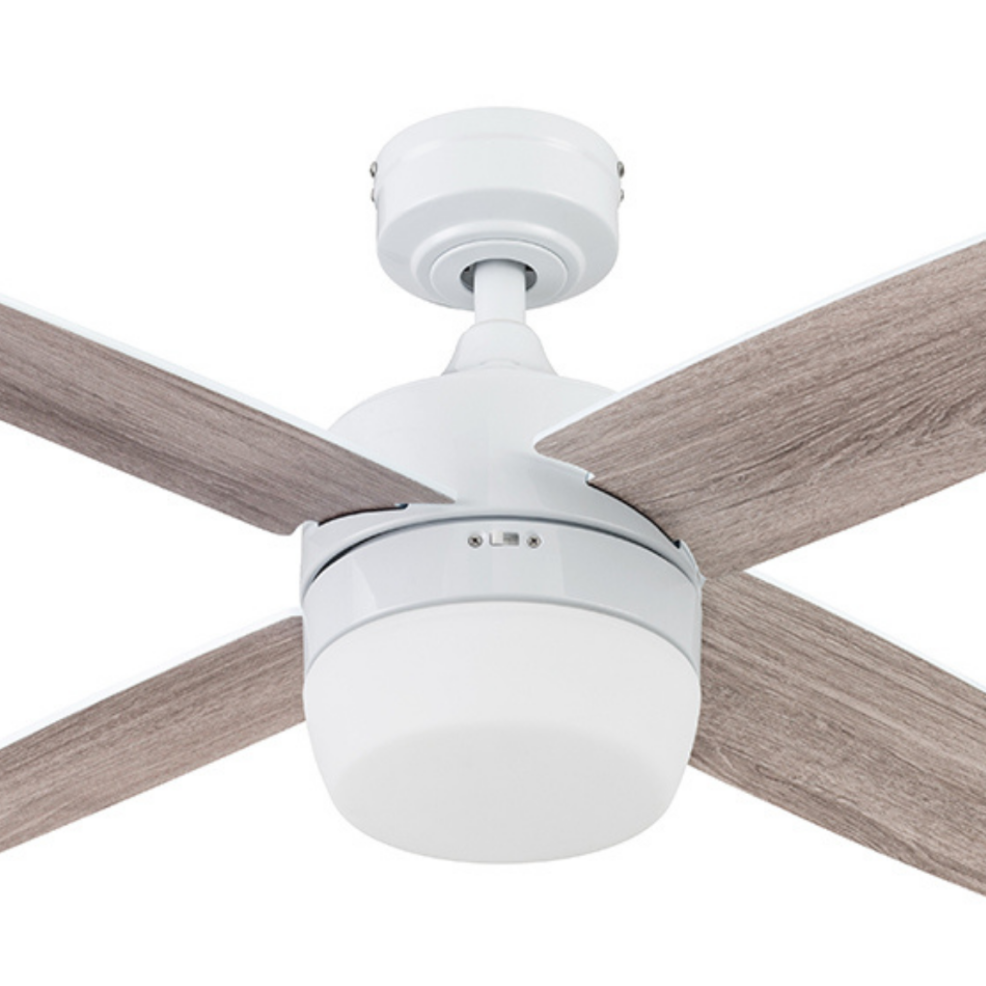 44 Inch White Atlas Ceiling Fan with Remote Control - Perfect for Living Room, Bedroom, and Outdoor Spaces