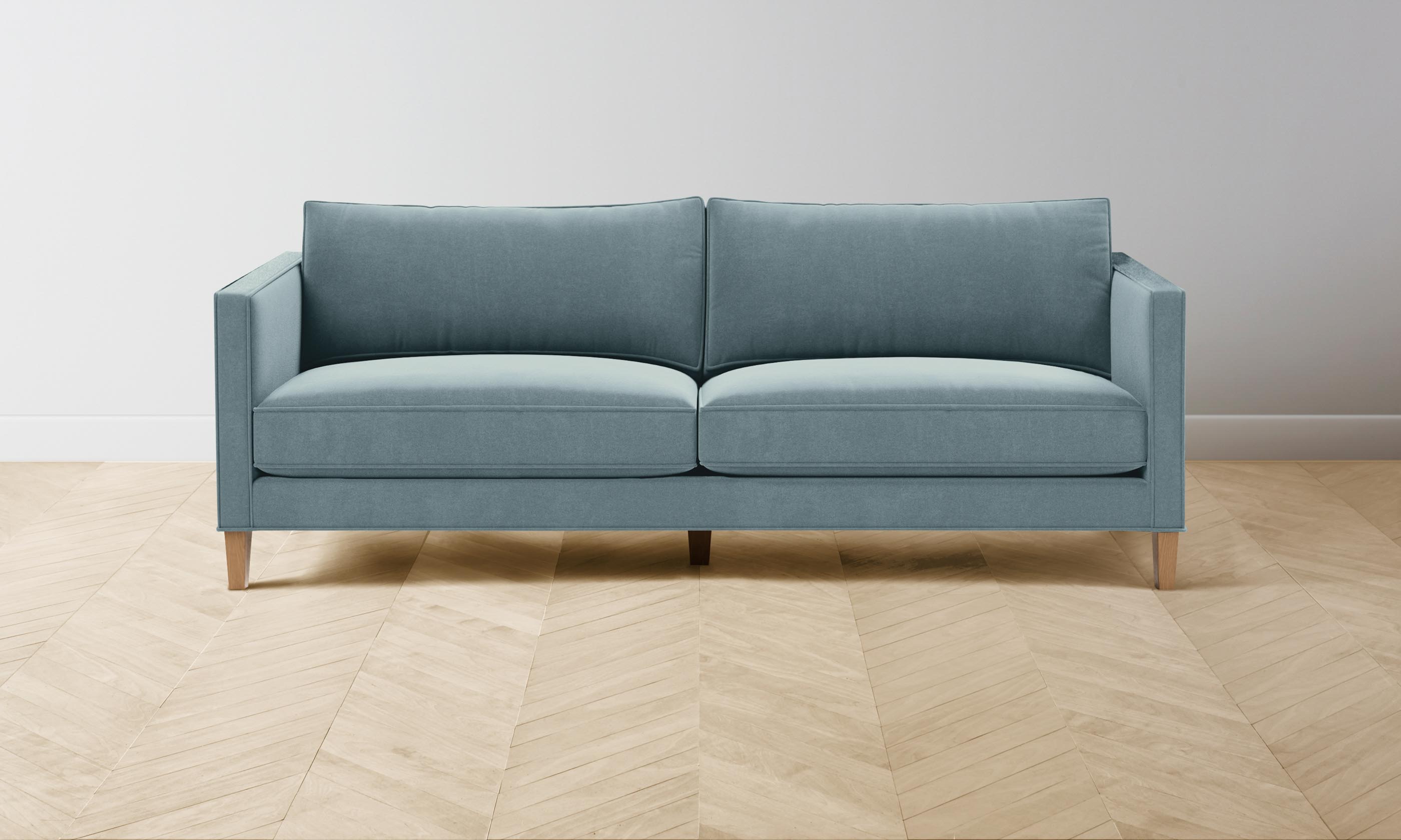 Premium Crosby Sectional Sofa in Luxurious Mohair Fabric - Slate Blue | Perfect for Living Room, Lounge & Family Gatherings
