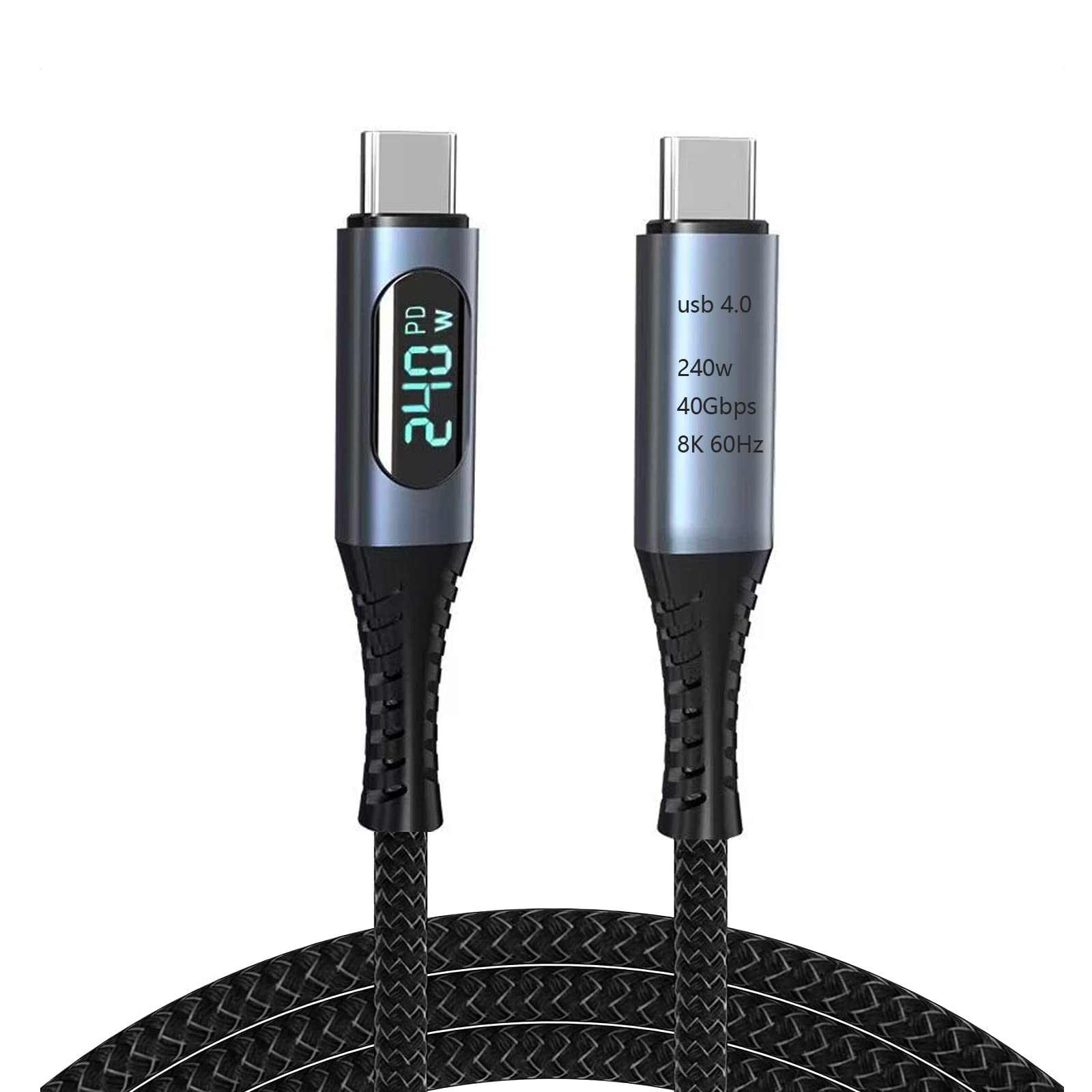 MOTONG 240W USB 4.0 Cable 40Gbps 8K@60Hz PD Fast Charging Type C to Type C Male to Male Cable for MacBook Pro, Dell XPS, iPad Pro, Galaxy S24 - Perfect for 4K/8K Video Editing, Gaming & Ultra-Fast Data Transfer