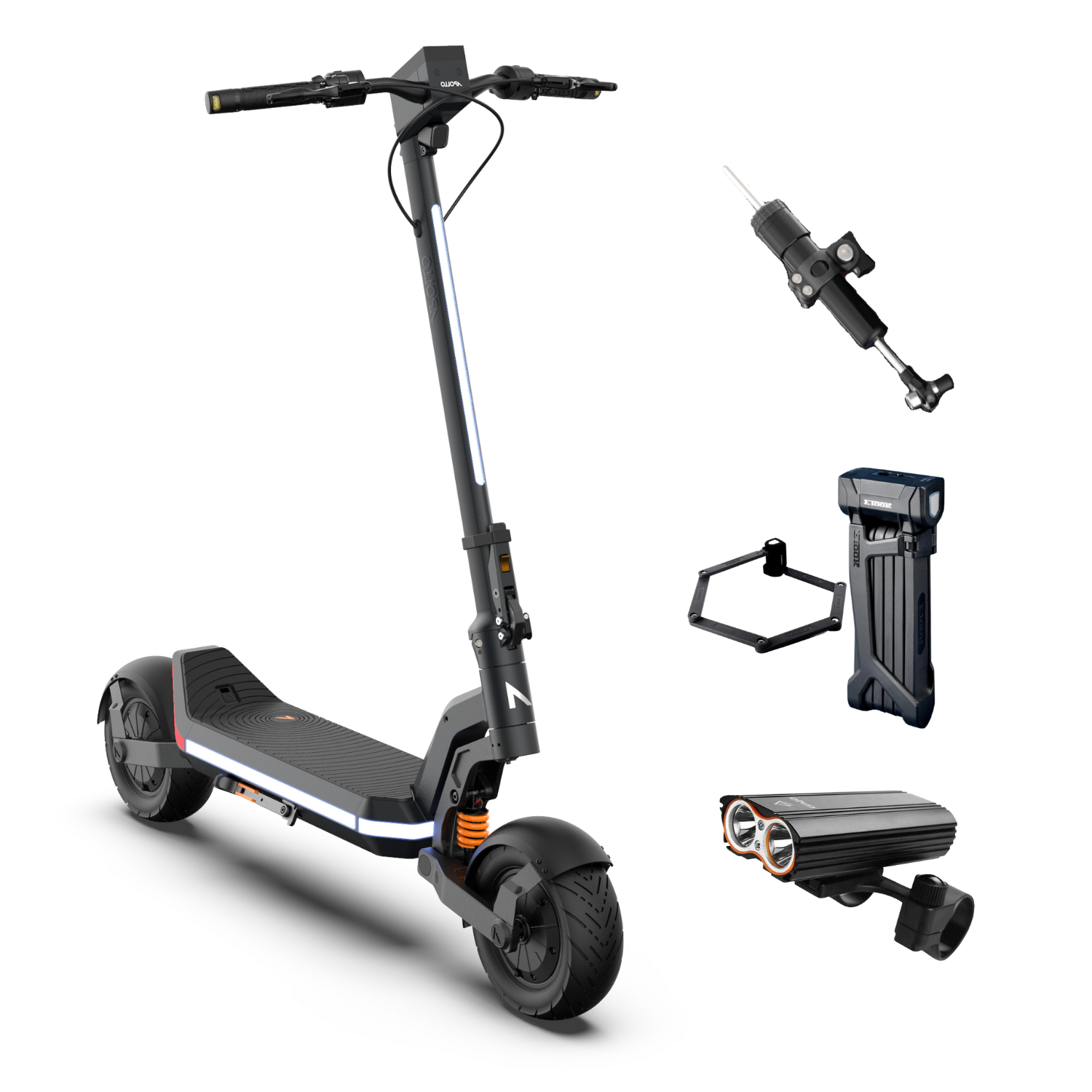 52V Phantom Electric Scooter - Daily Voyager Bundle for Commuting & Urban Travel | Foldable, Long Range, High Speed E-Scooter for Adults