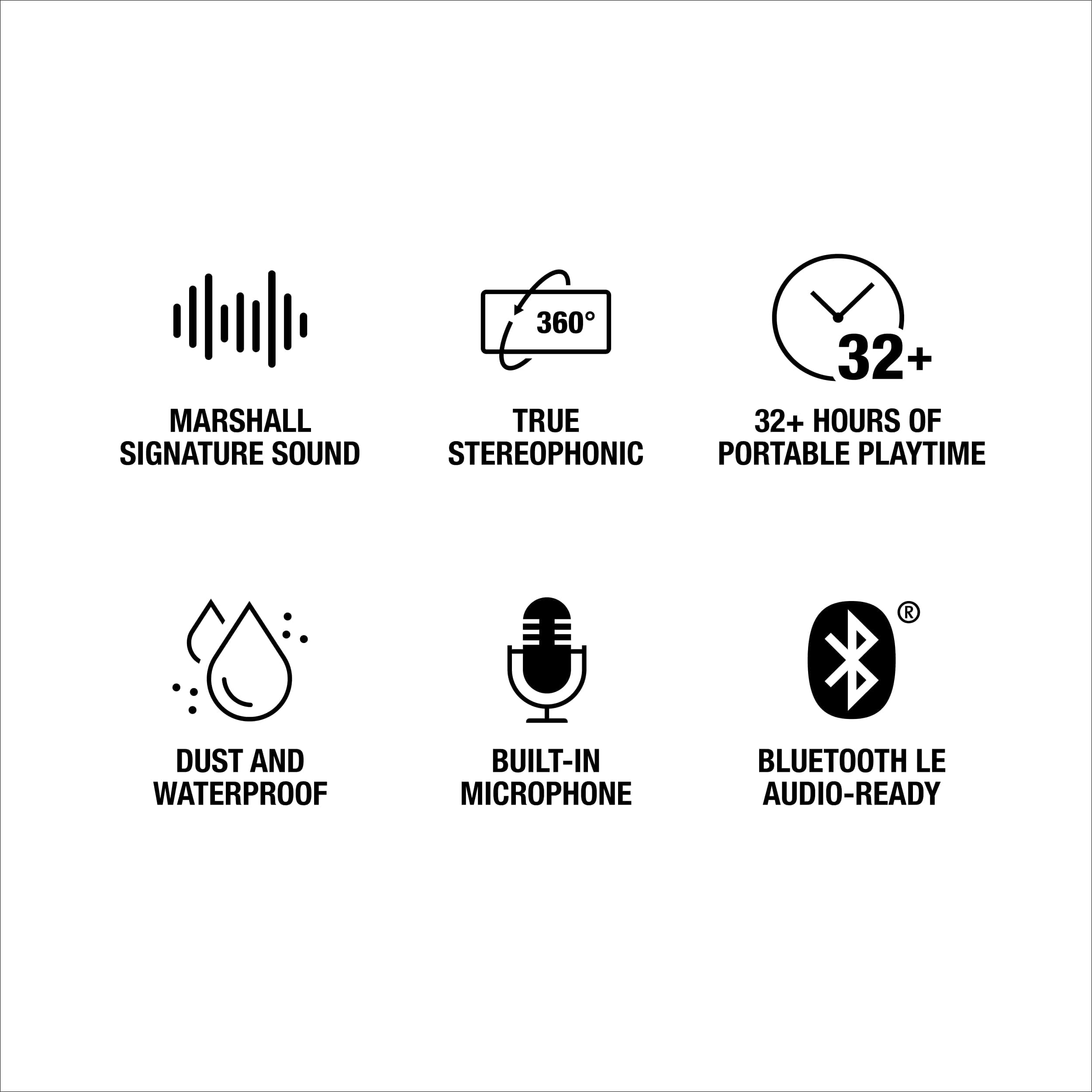 Marshall Emberton III Portable Bluetooth Speaker - Wireless Outdoor Speaker with 20+ Hours Playtime, IPX7 Waterproof, Compact Travel Speaker for Beach, Camping & Home Use (Cream)