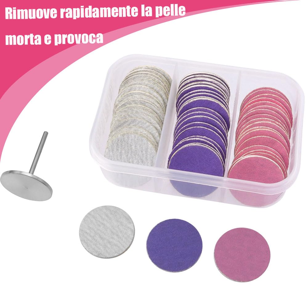 Bestgle 25mm Abrasive Pedicure Discs - Professional Foot Grinder Sandpaper Pads for Callus Removal, Home Pedicure Accessories - Long Lasting & Durable for Smooth Feet Care (Perfect for At-Home Spa & Salon Use)