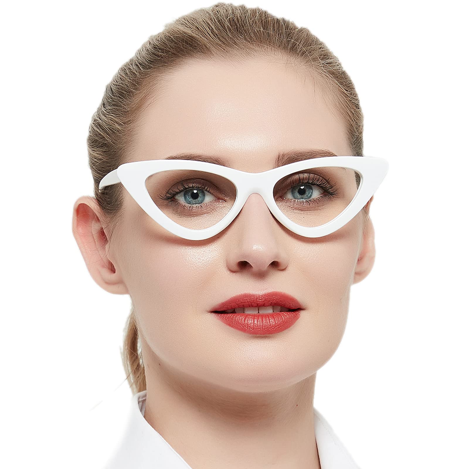 Stylish Blue Light Blocking Reading Glasses for Women - Retro Cat Eye Frame Design - Perfect for Computer Work, Reading & Fashion Accessories